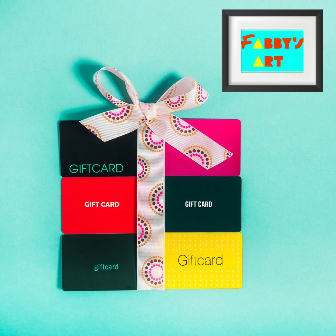 gift cards different colors for Fabby's Art