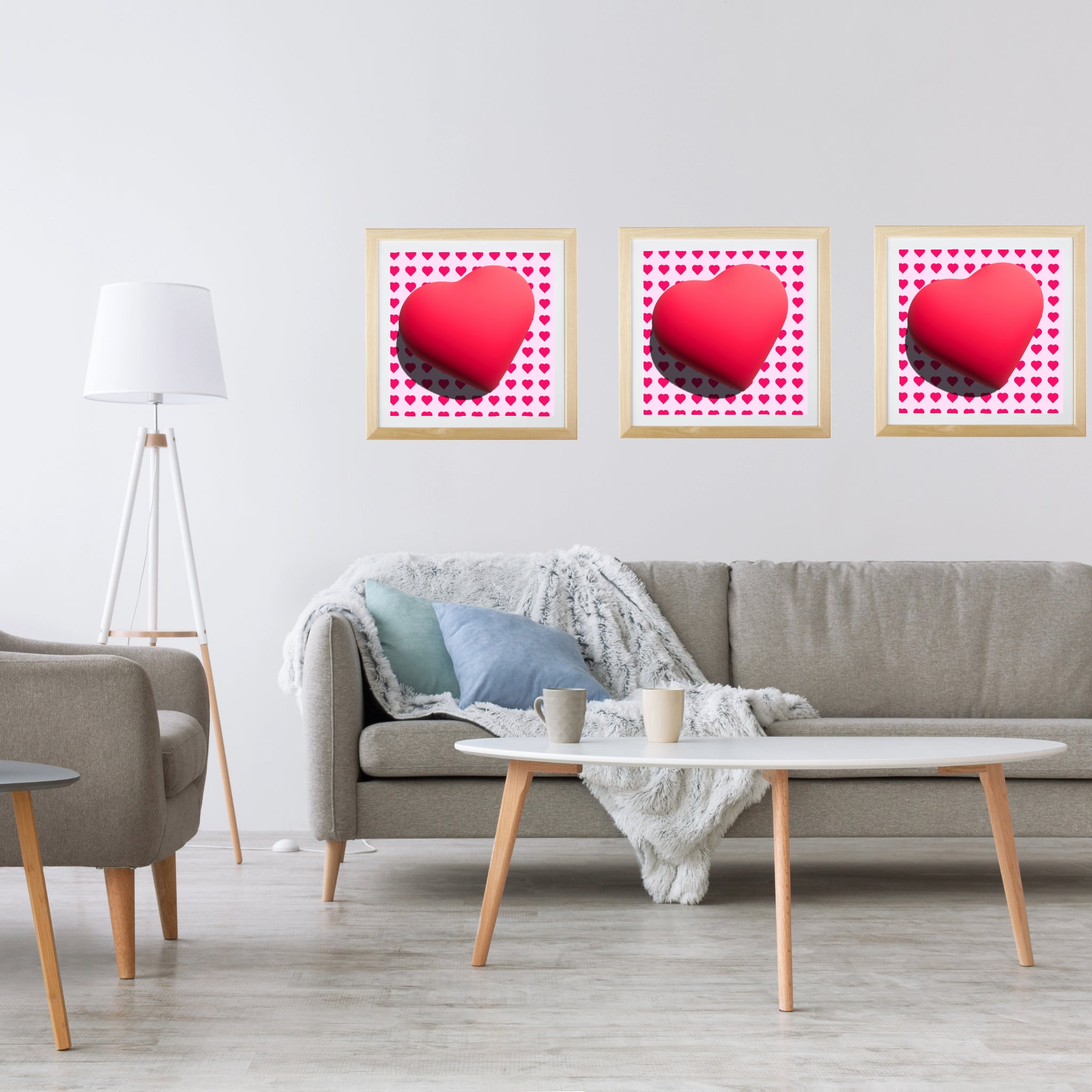 Heart on a side for love Poster