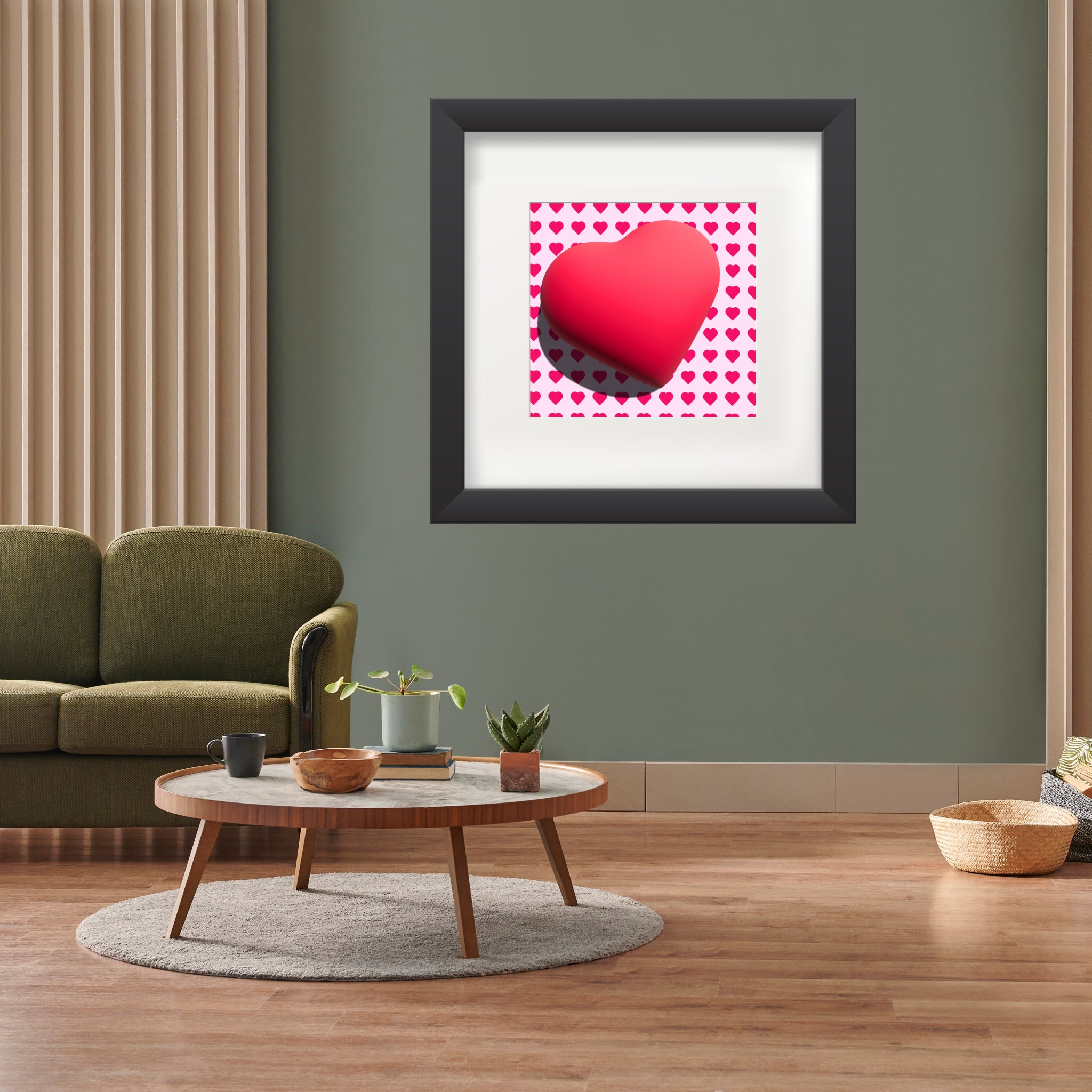 Heart on a side for love Poster