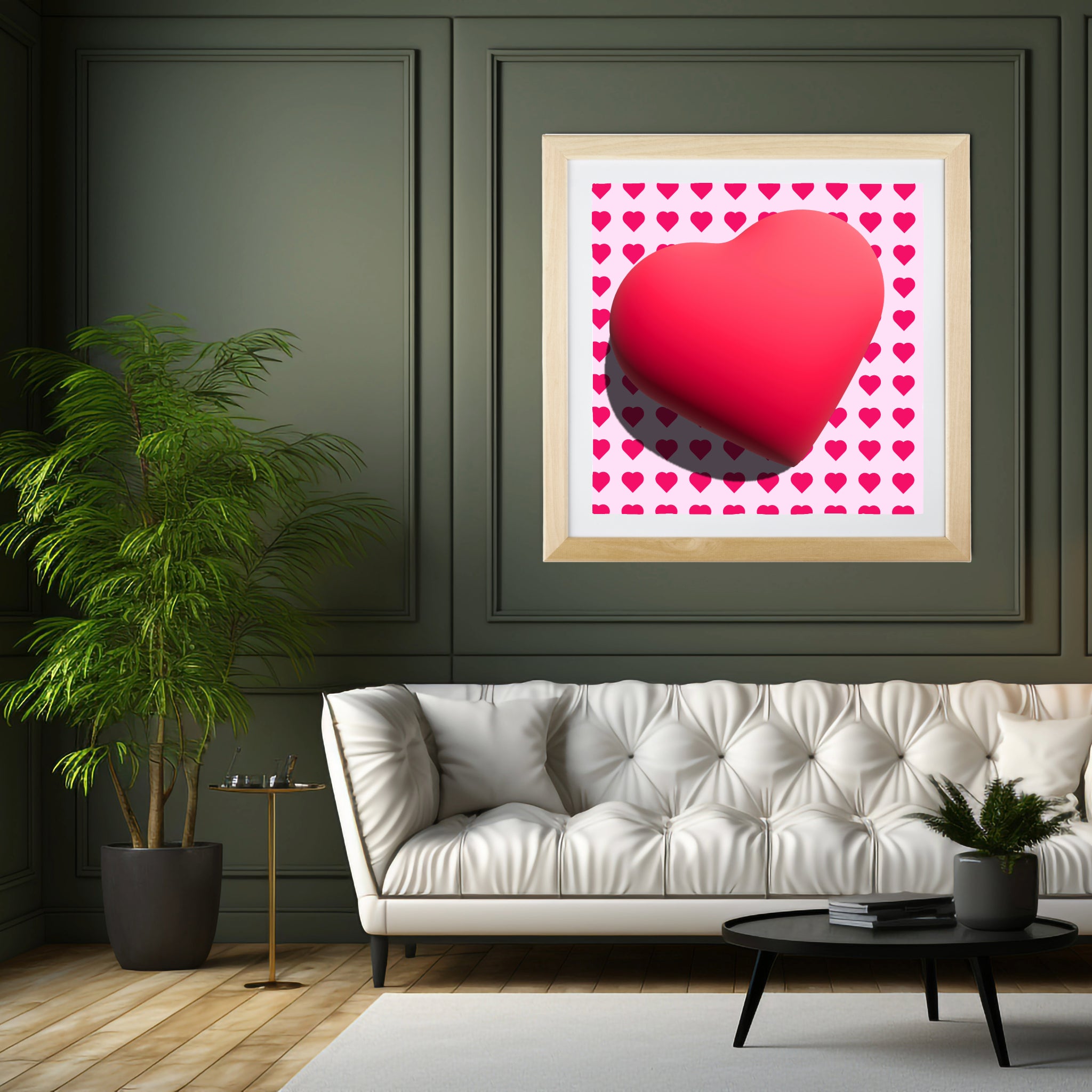 Heart on a side for love Poster