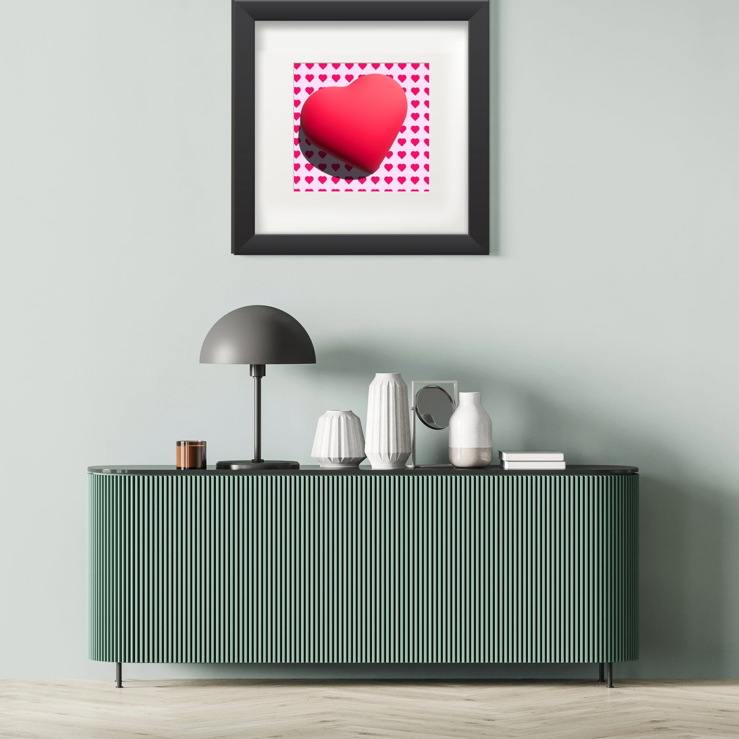 Heart on a side for love Poster
