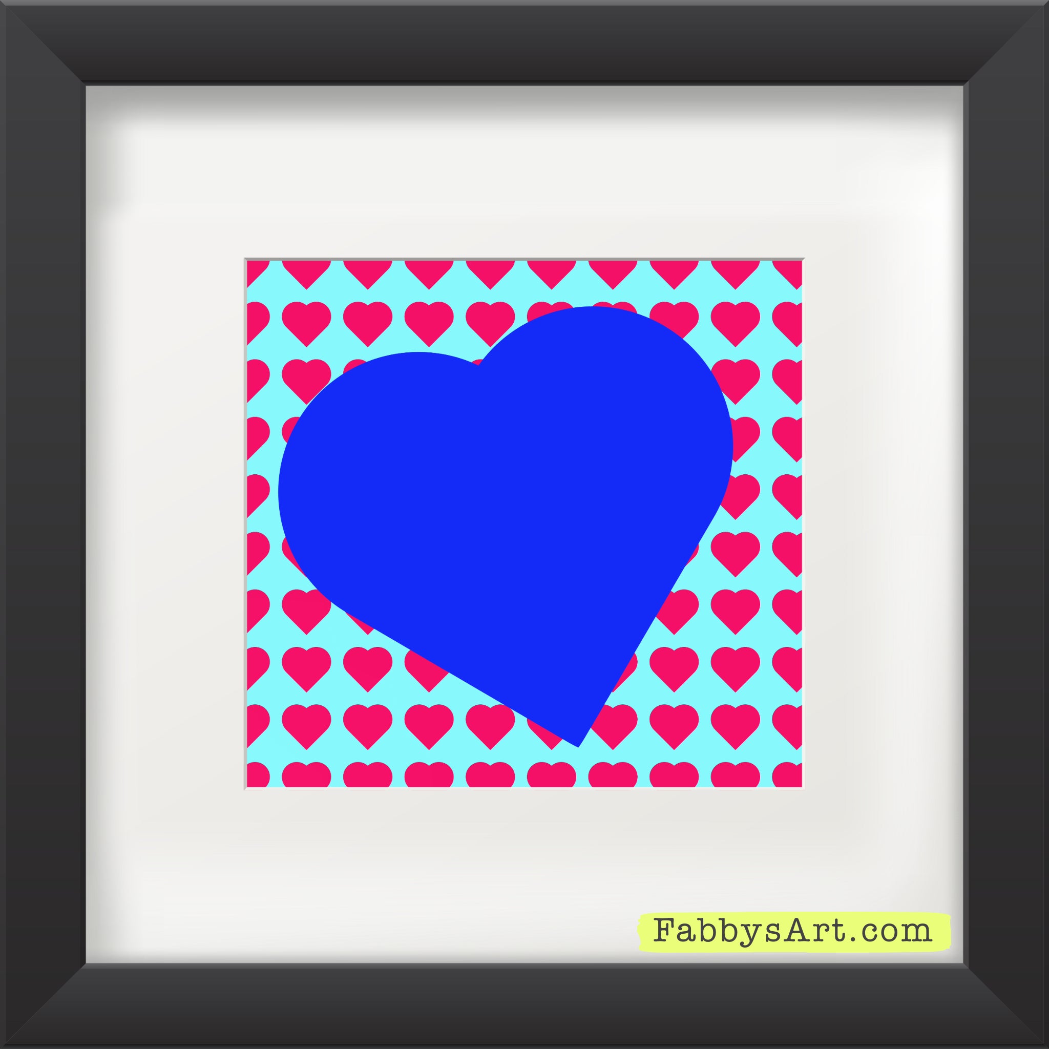 In love (blue heart) Poster