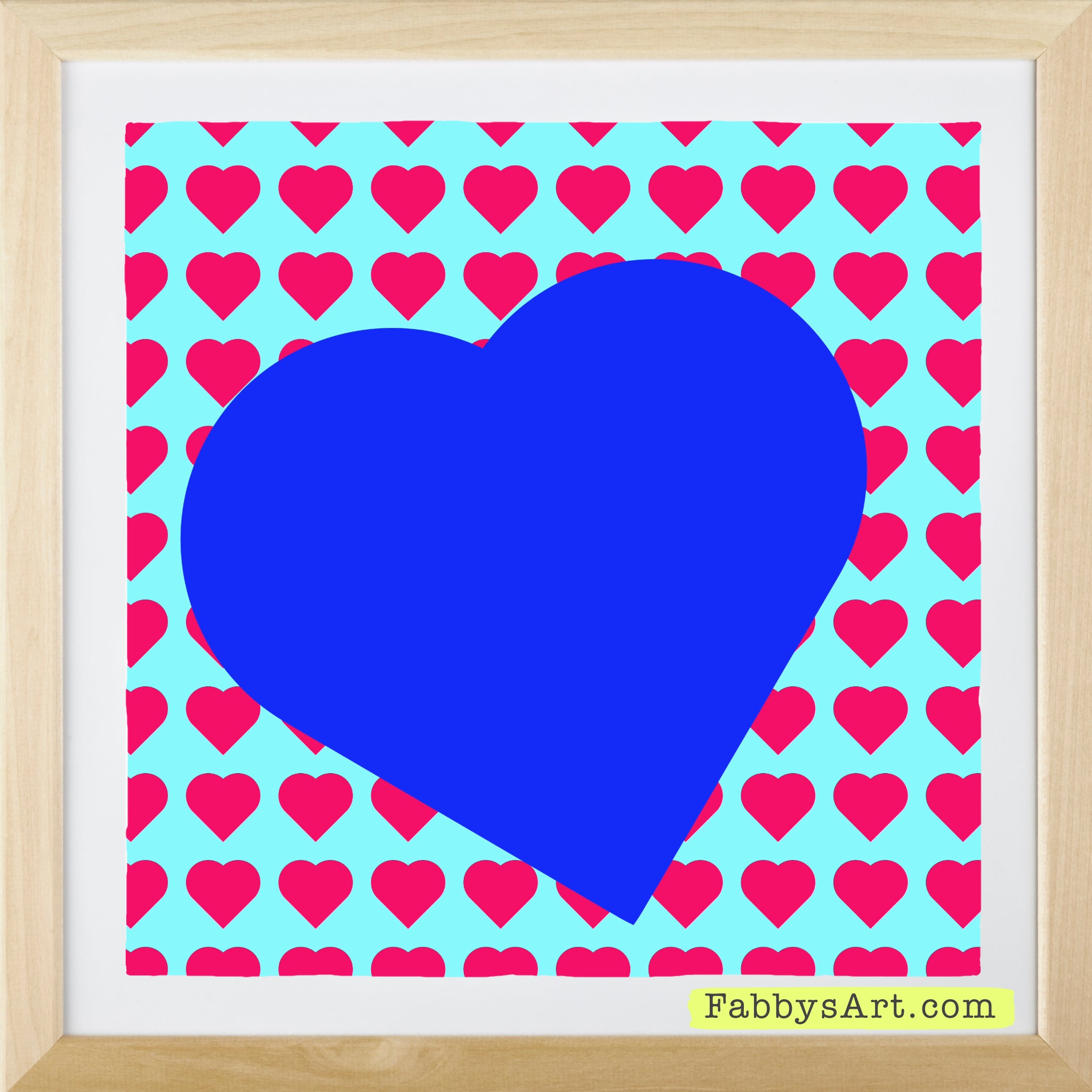 In love (blue heart) Poster