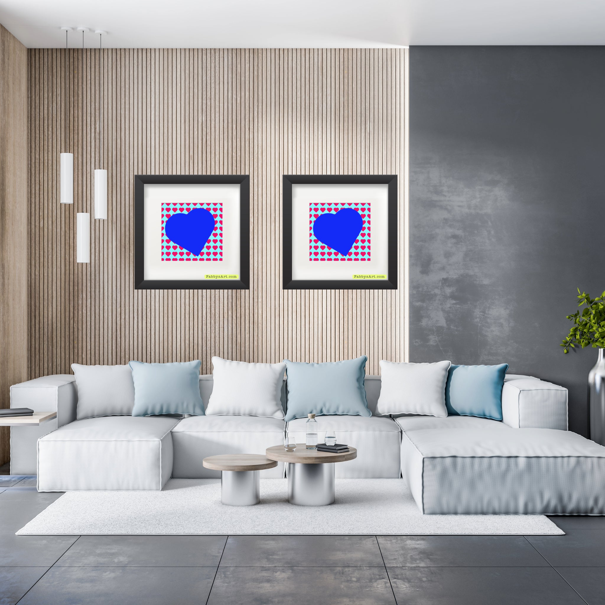 In love (blue heart) Poster