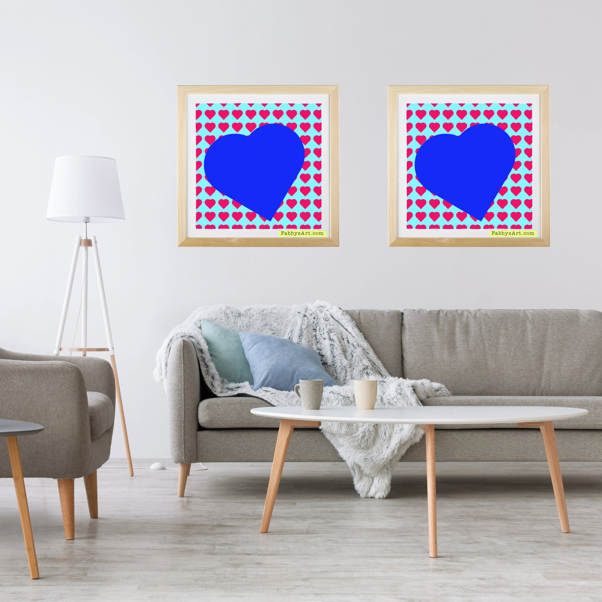In love (blue heart) Poster