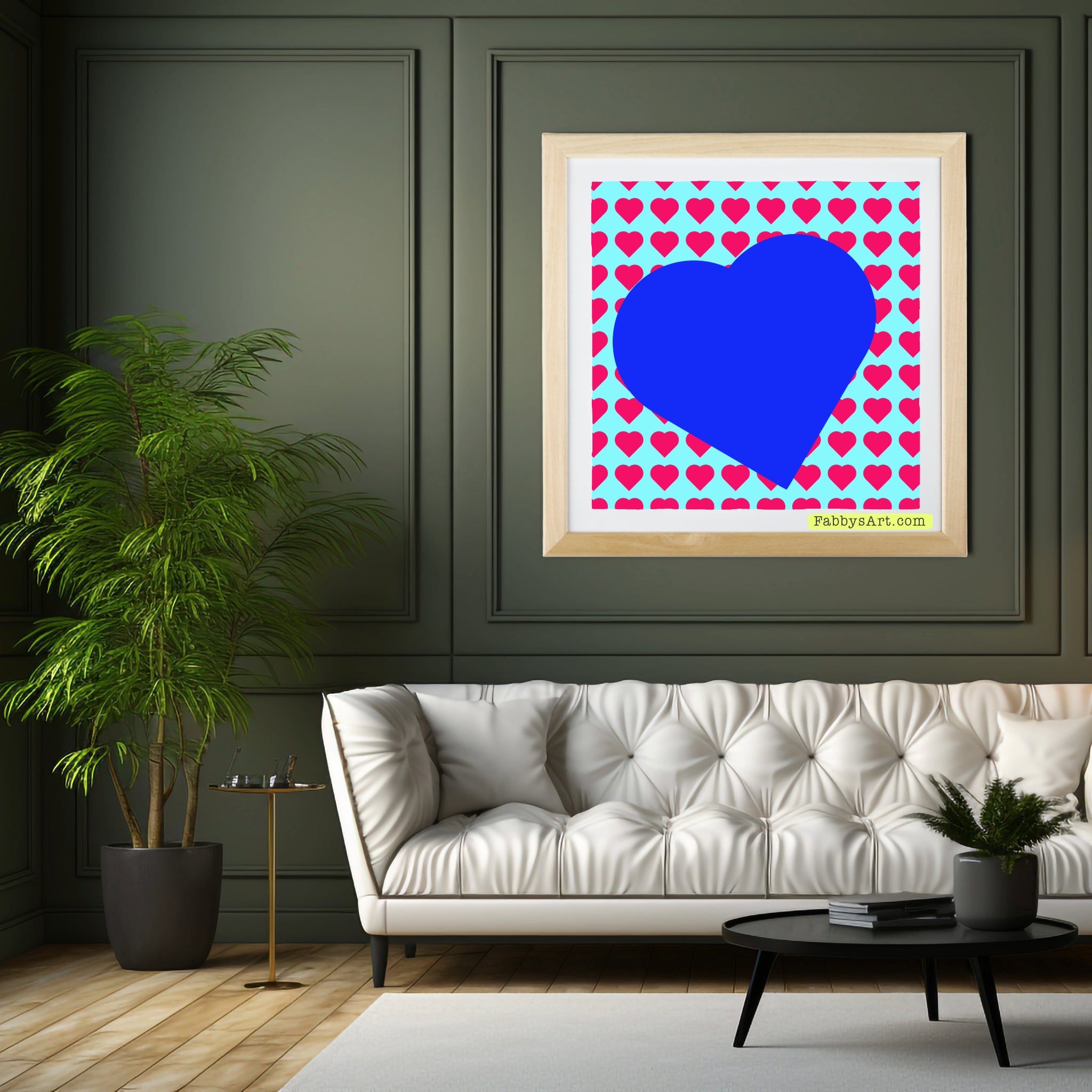 In love (blue heart) Poster