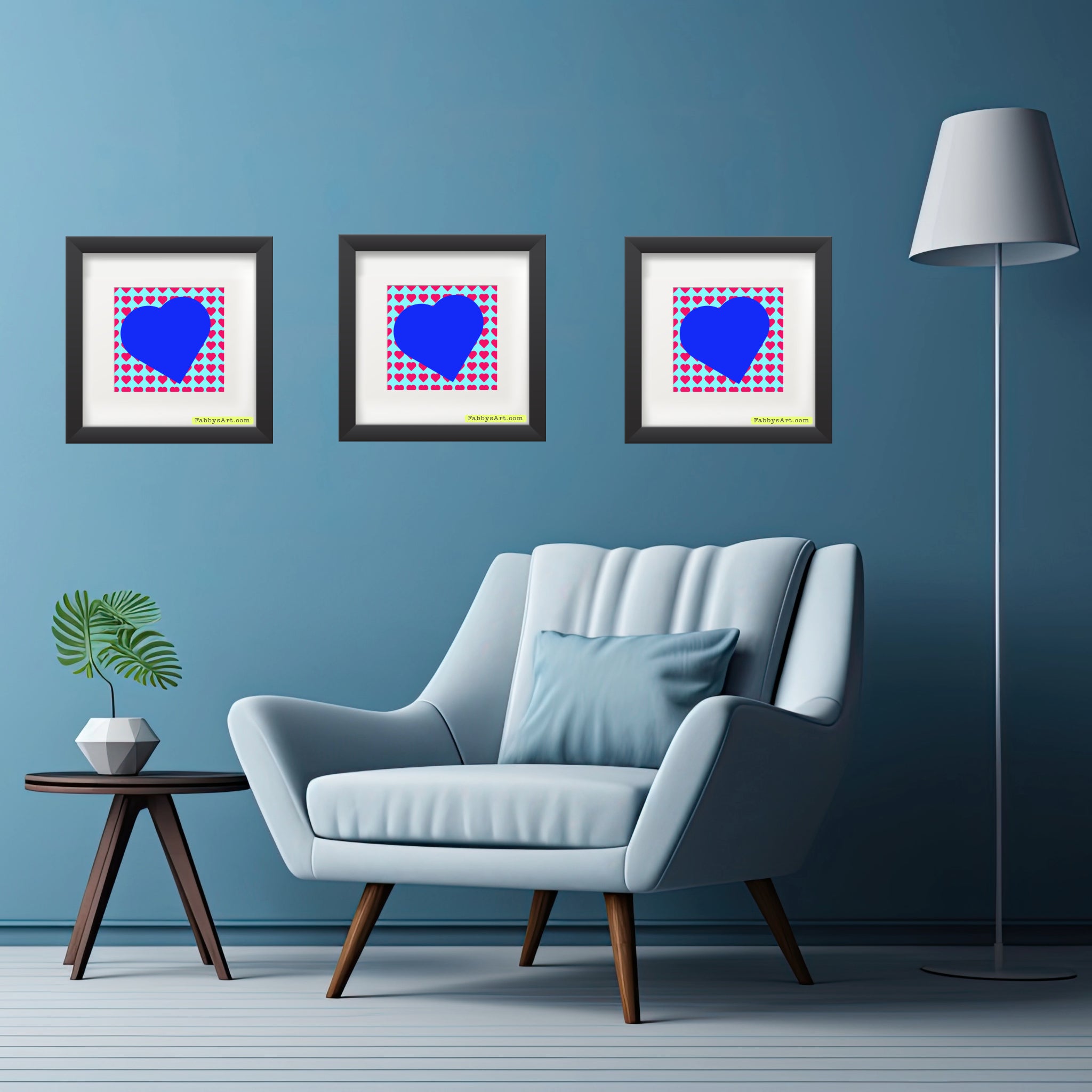 In love (blue heart) Poster