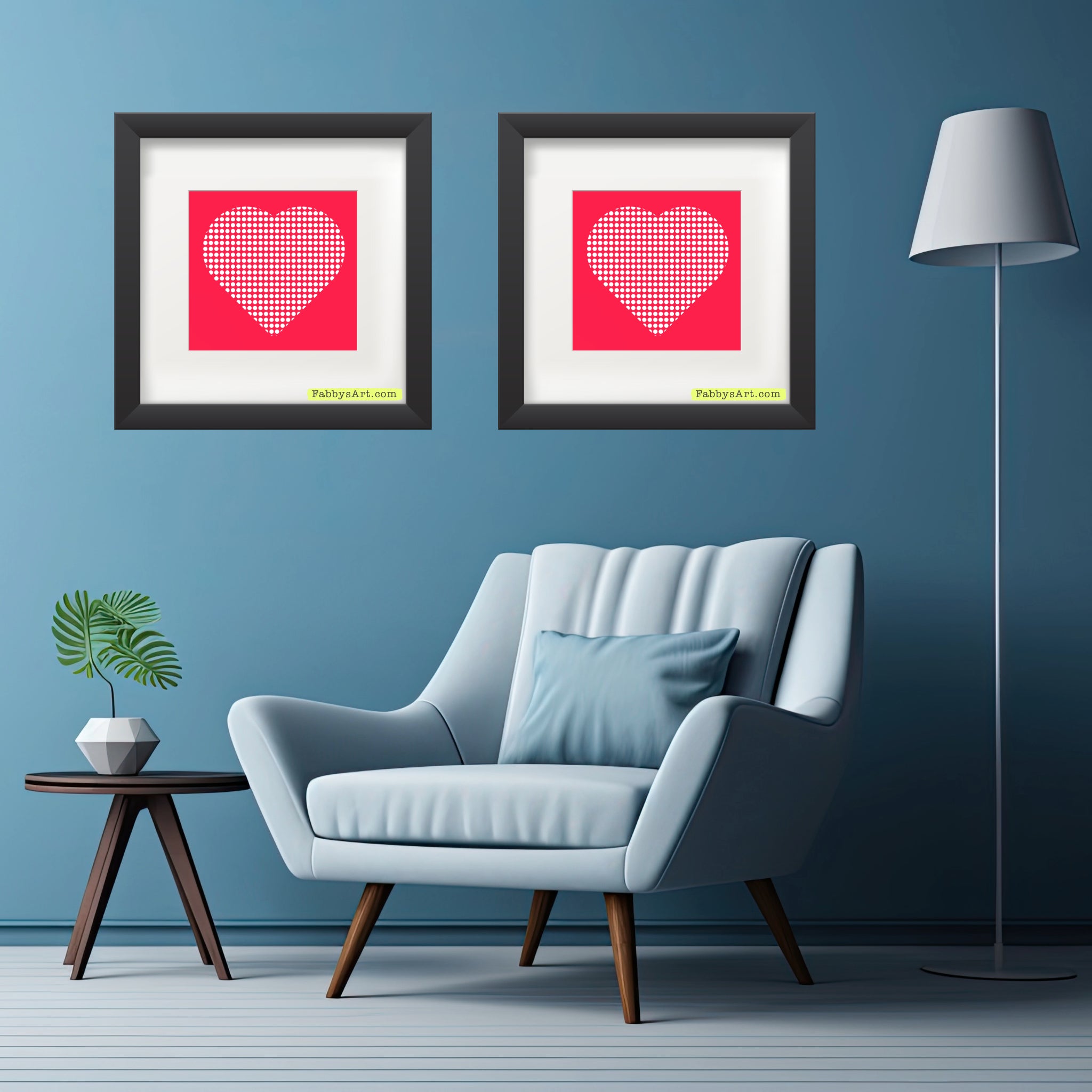 In love (dotted heart) Poster