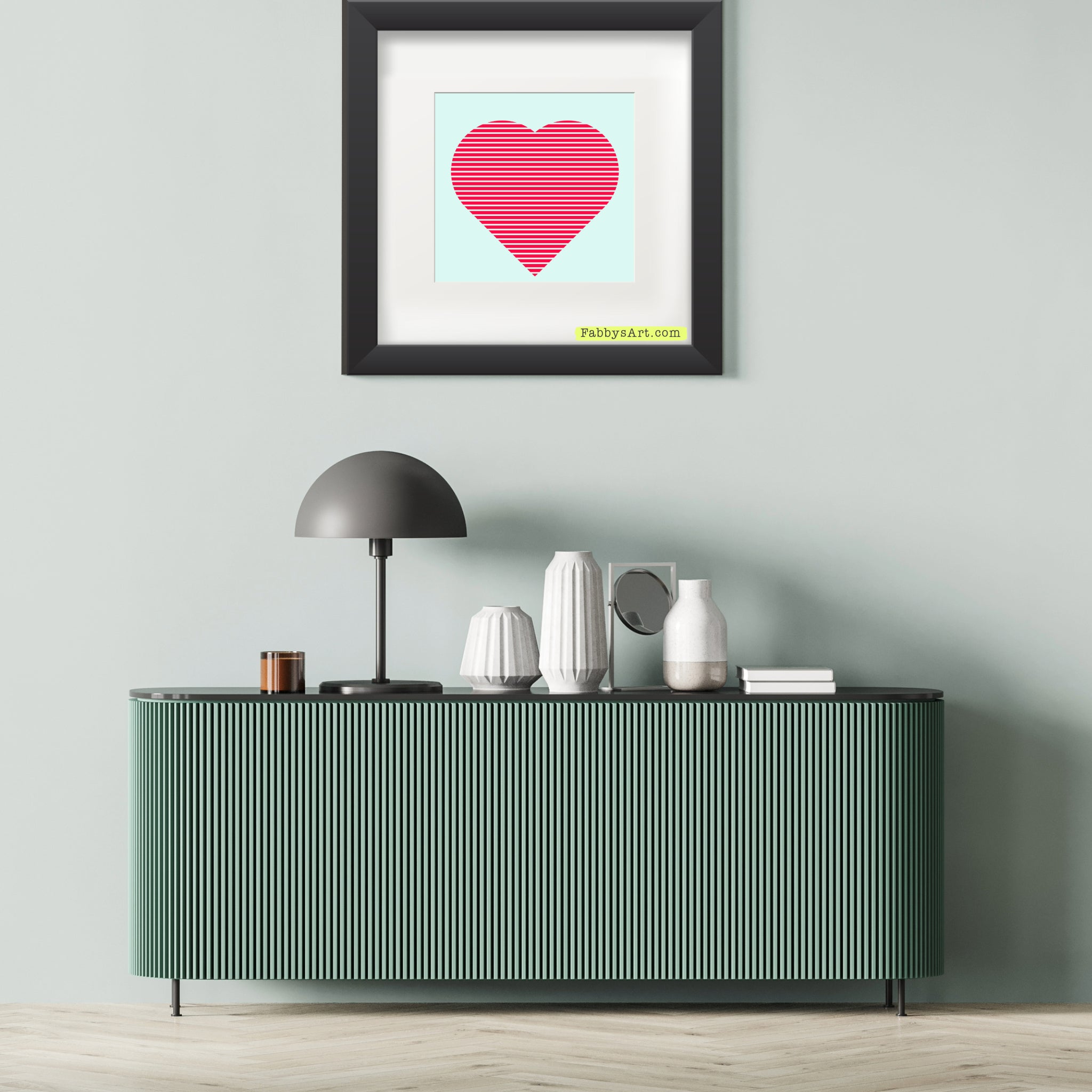 In love (passion heart stripes) Poster