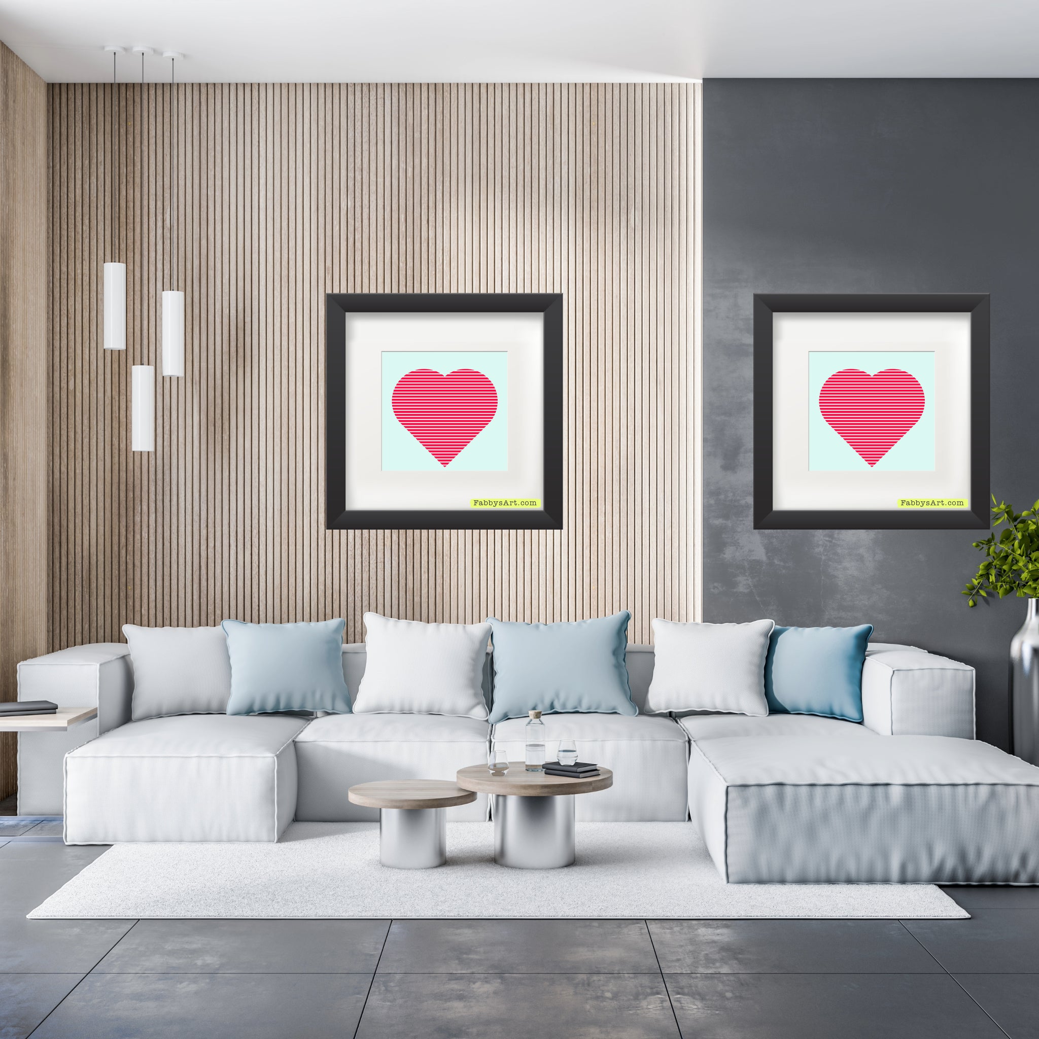 In love (passion heart stripes) Poster