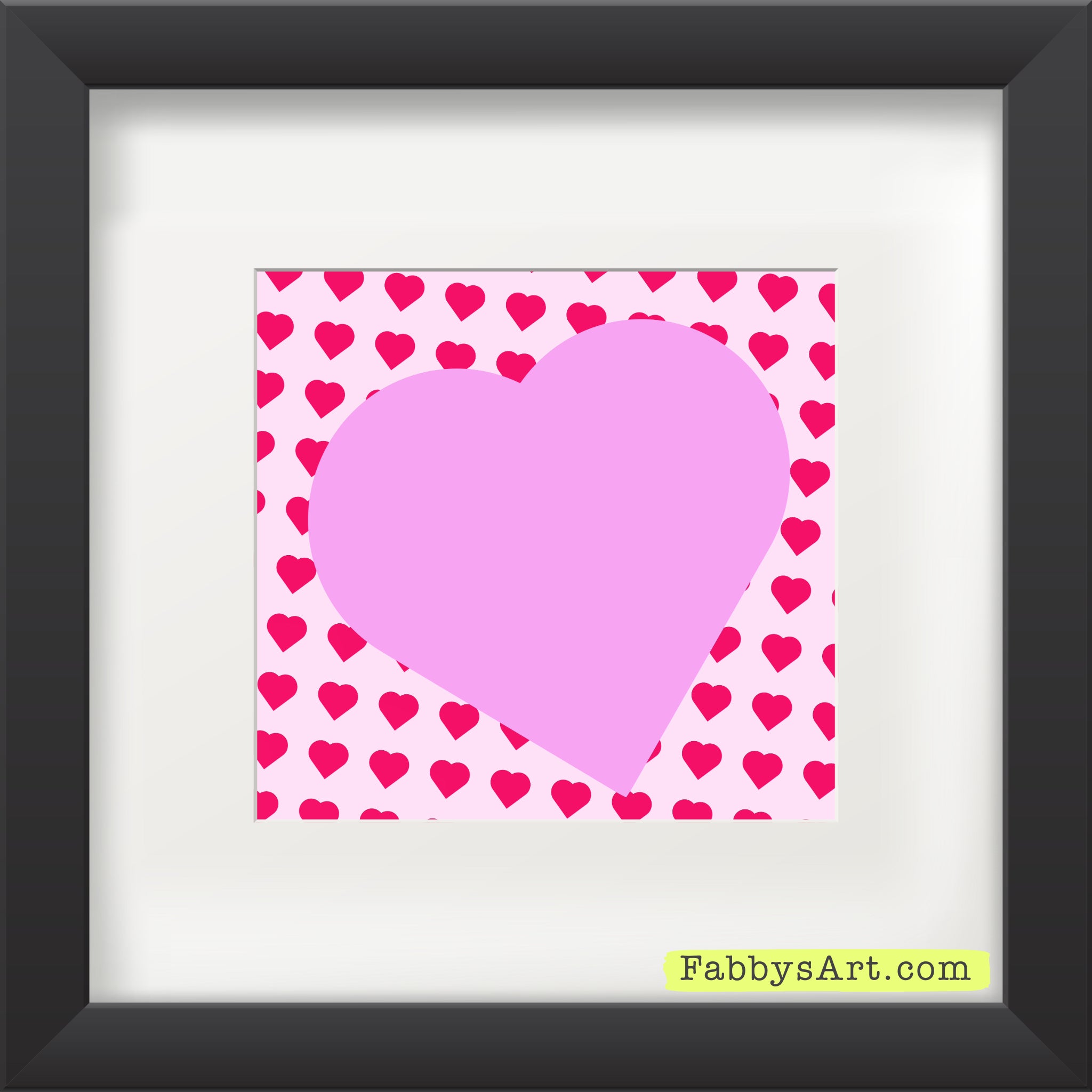 In love (pink heart) Poster