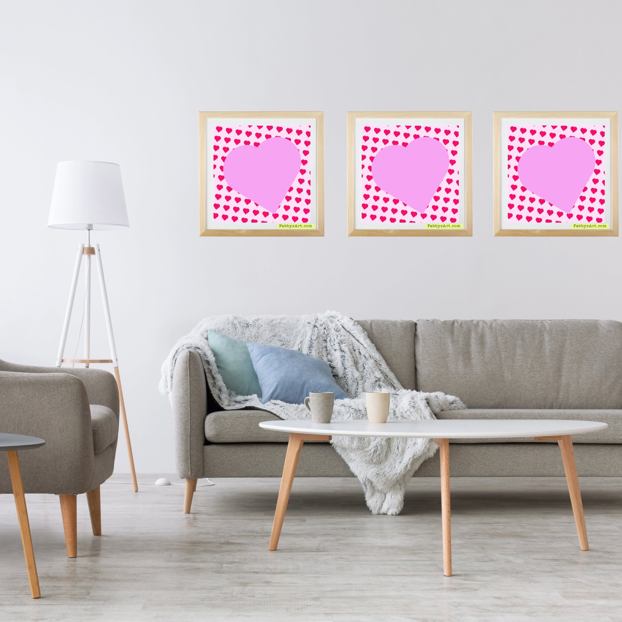 In love (pink heart) Poster