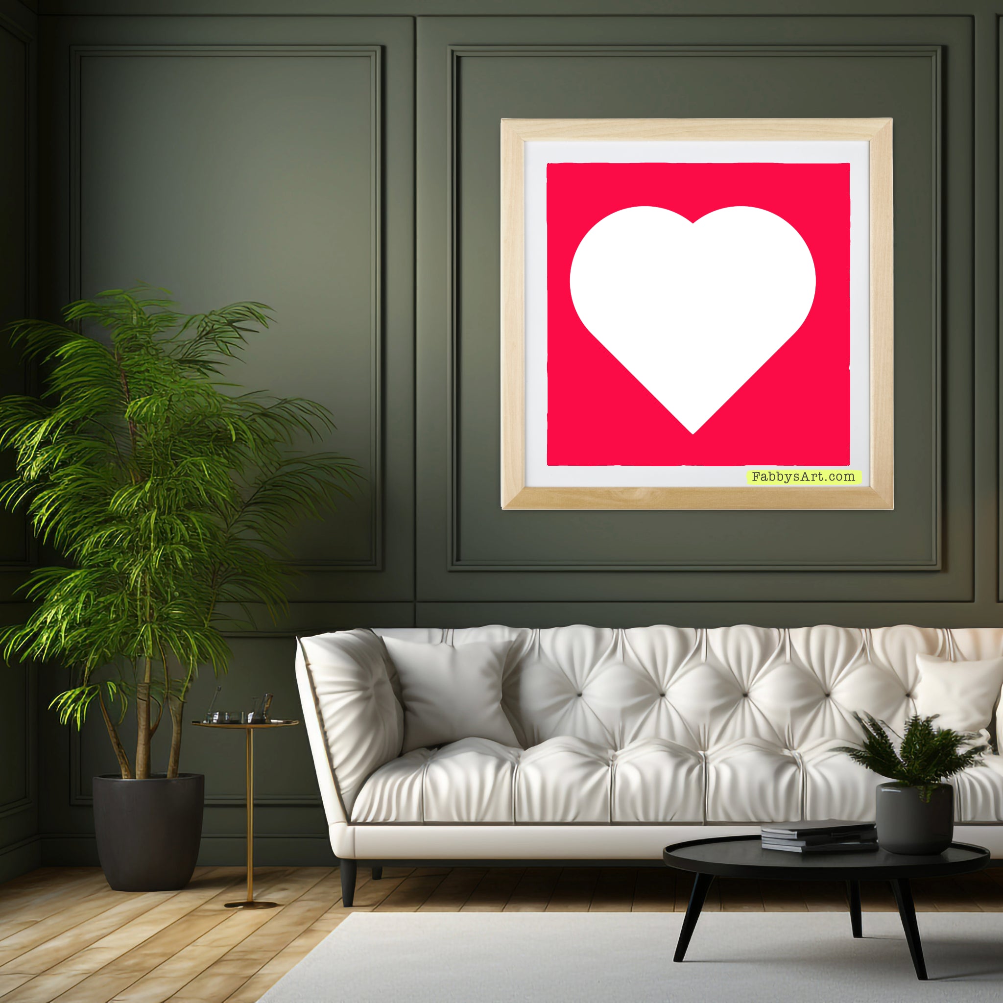 In love (white heart) Poster