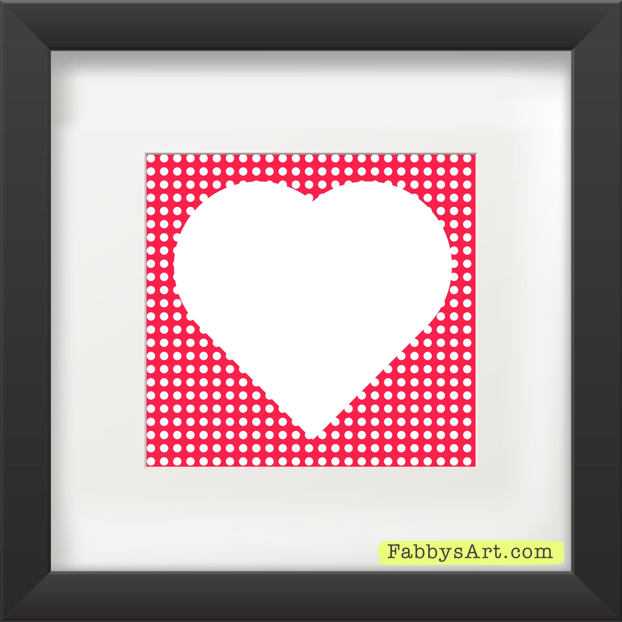 In love (white heart dotted passion) Poster