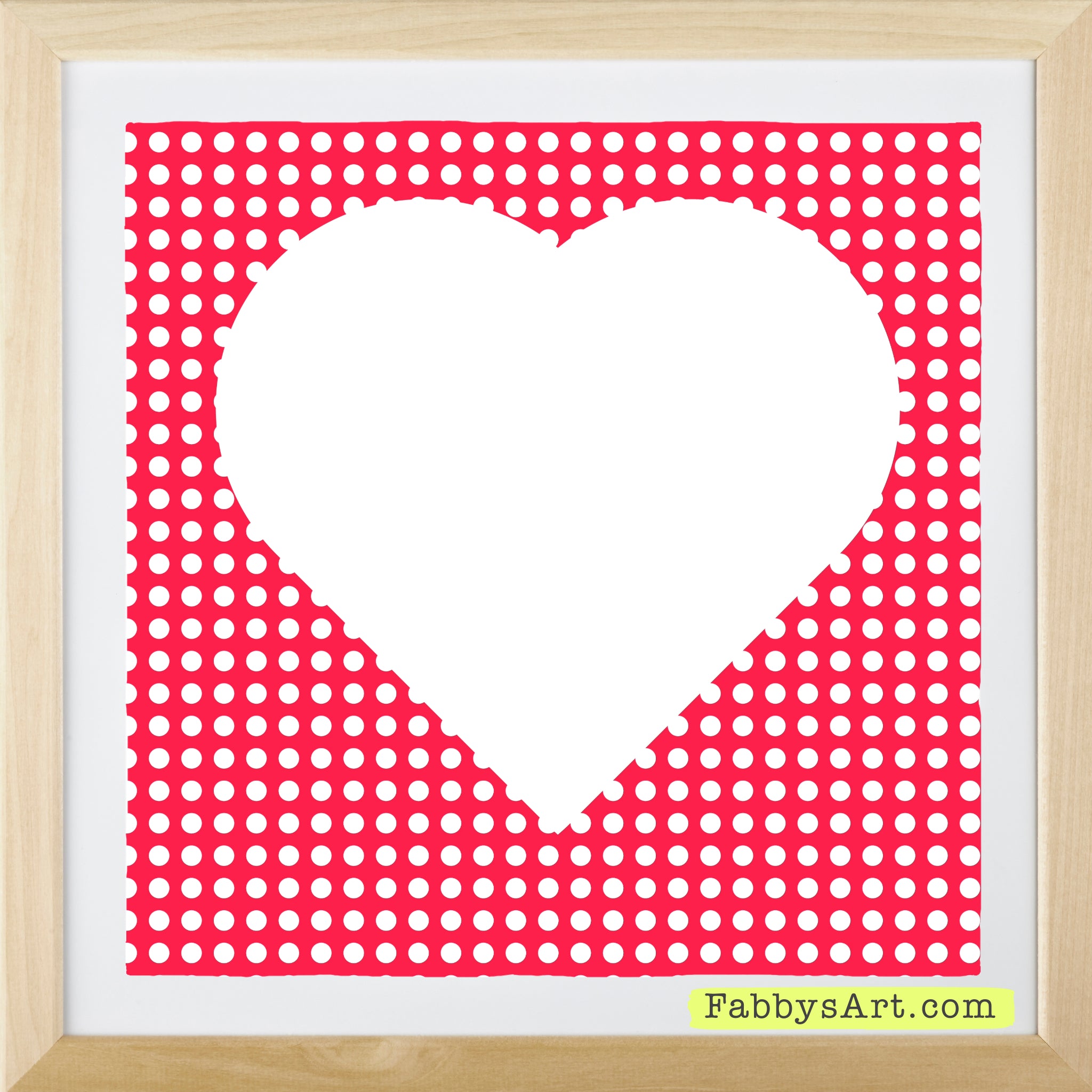 In love (white heart dotted passion) Poster