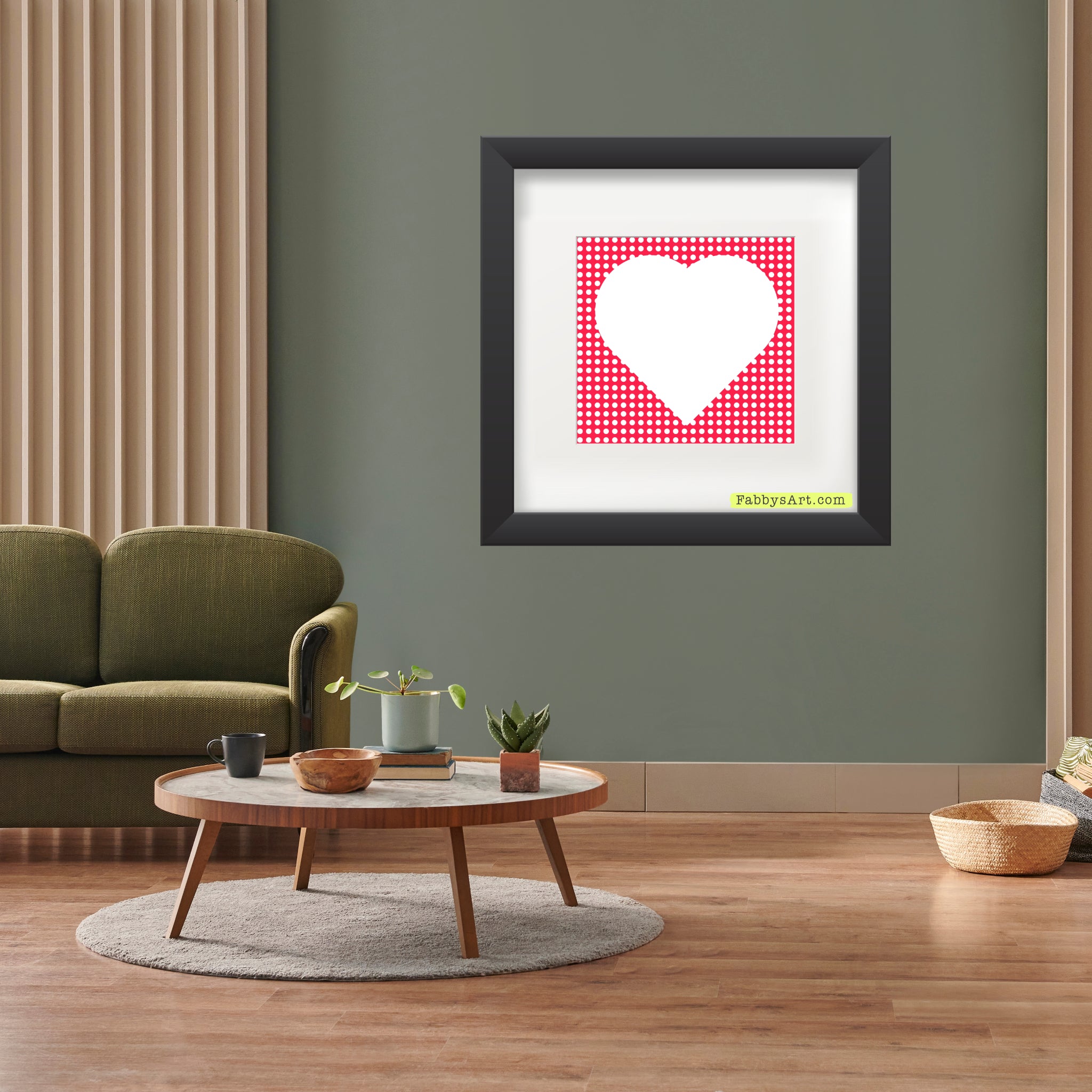 In love (white heart dotted passion) Poster