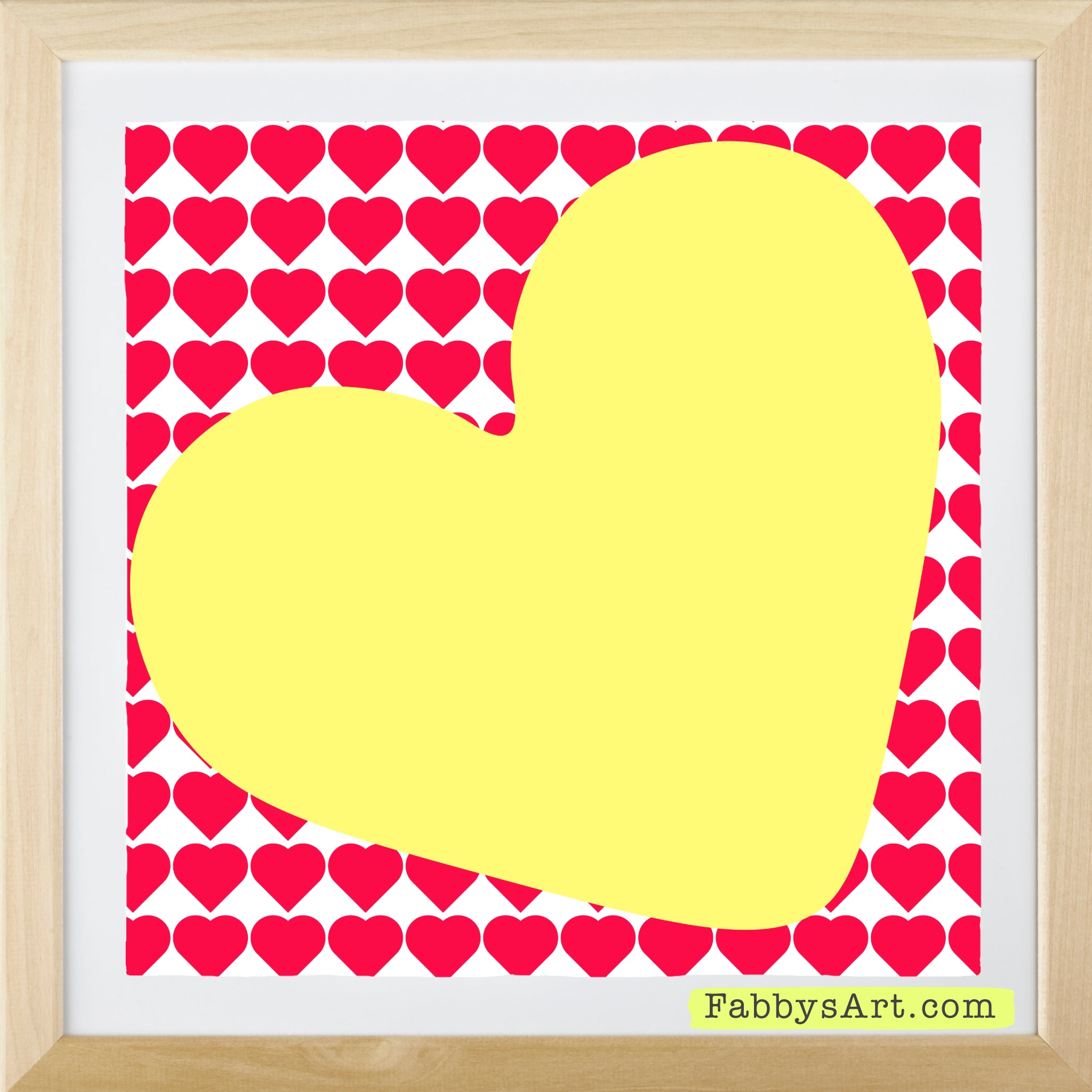 In love (yellow heart) Poster