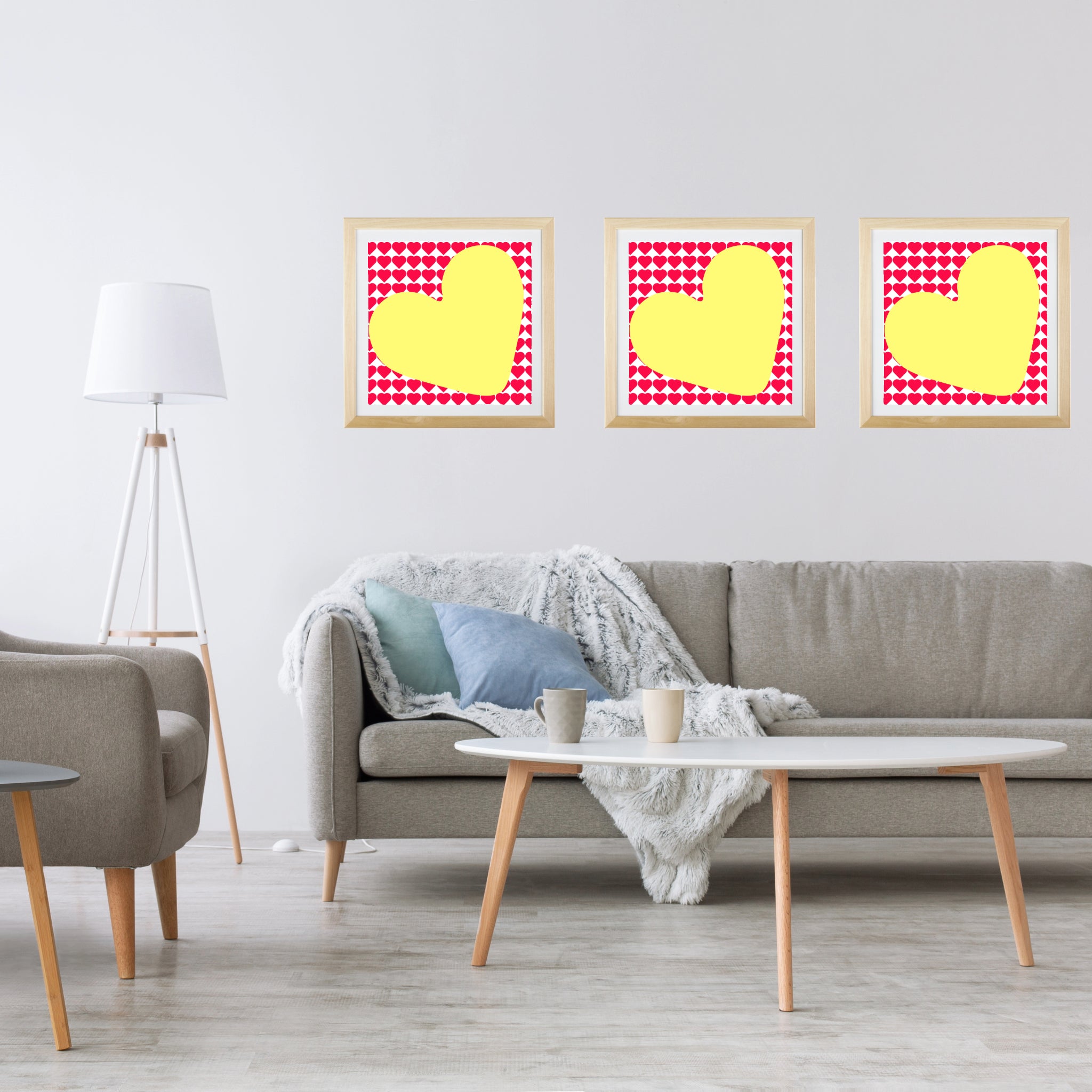 In love (yellow heart) Poster