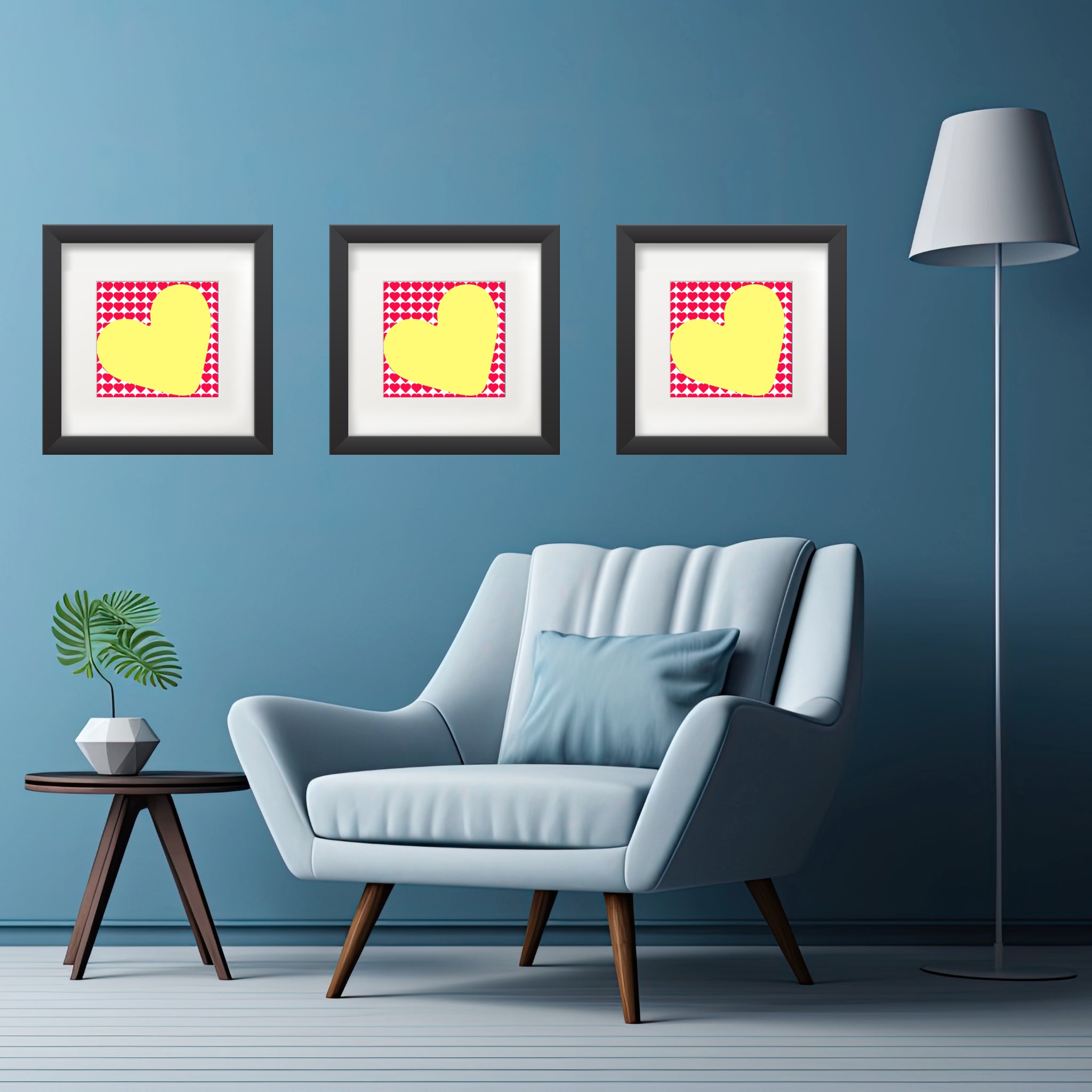 In love (yellow heart) Poster