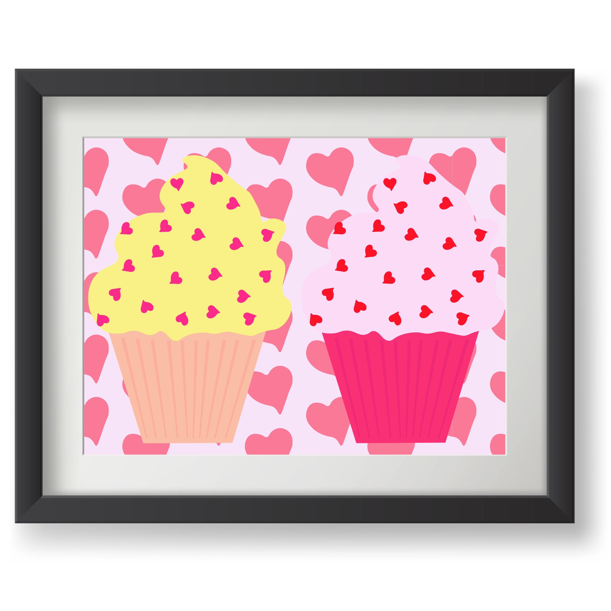 Two cupcakes in love Poster