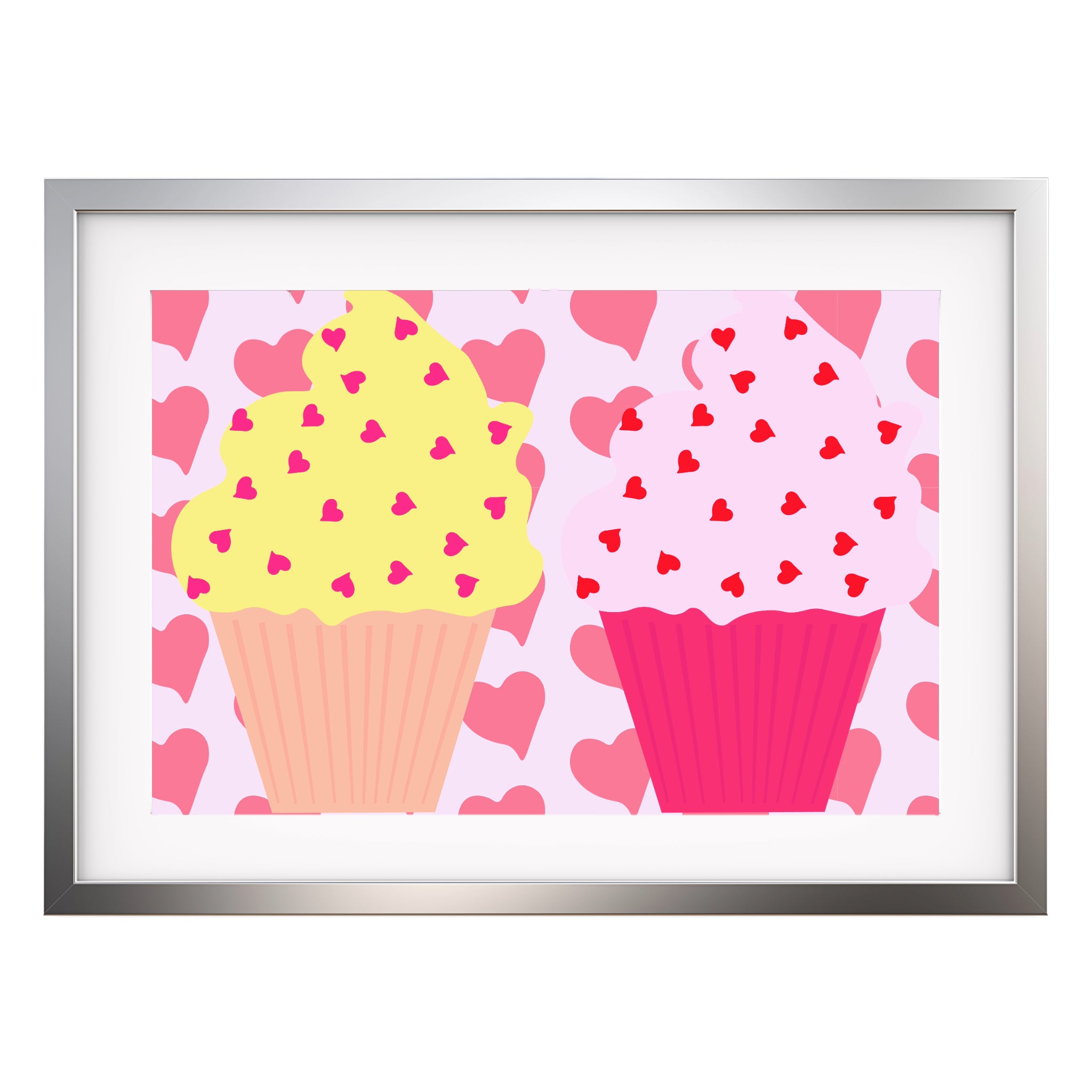 Two cupcakes in love Poster