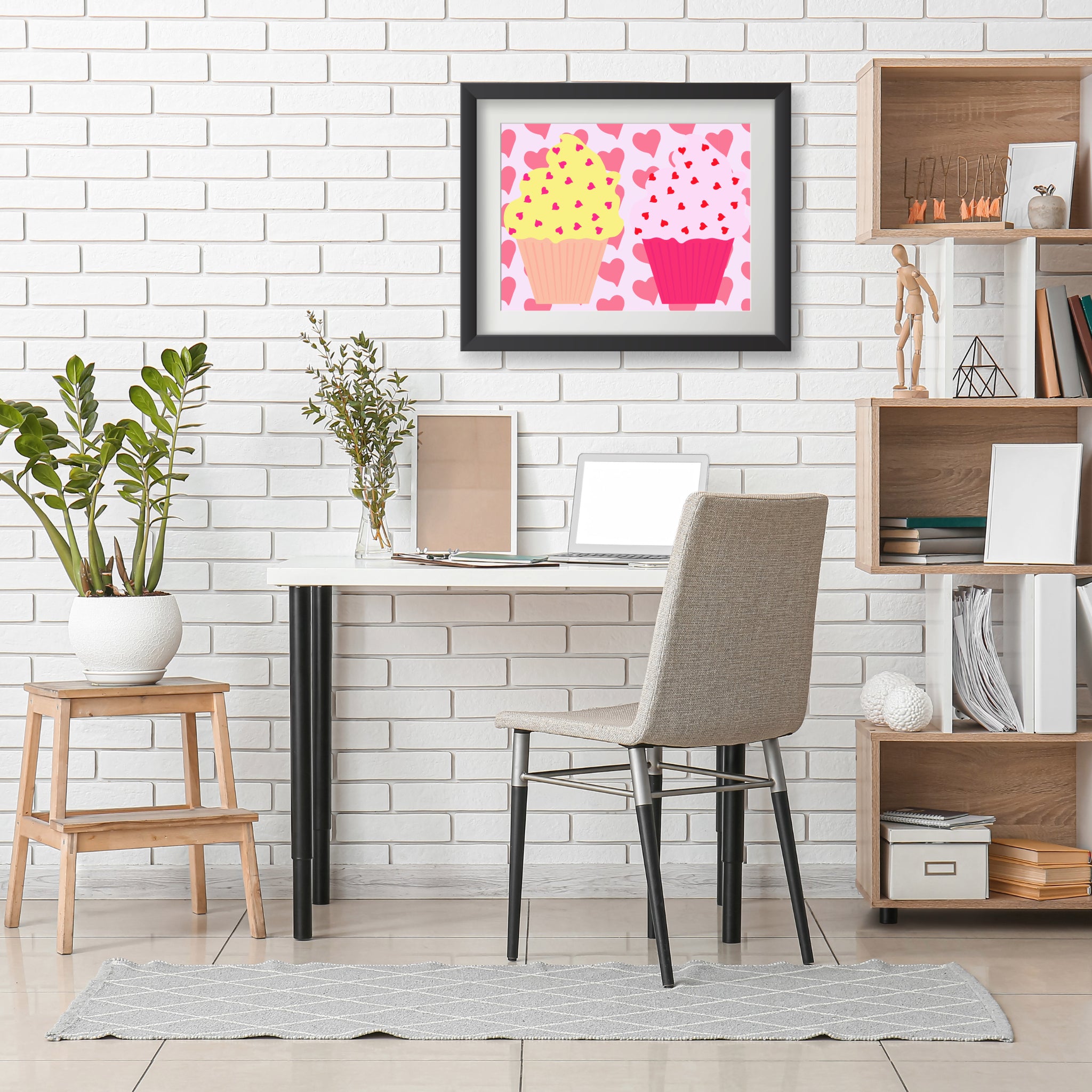 Two cupcakes in love Poster