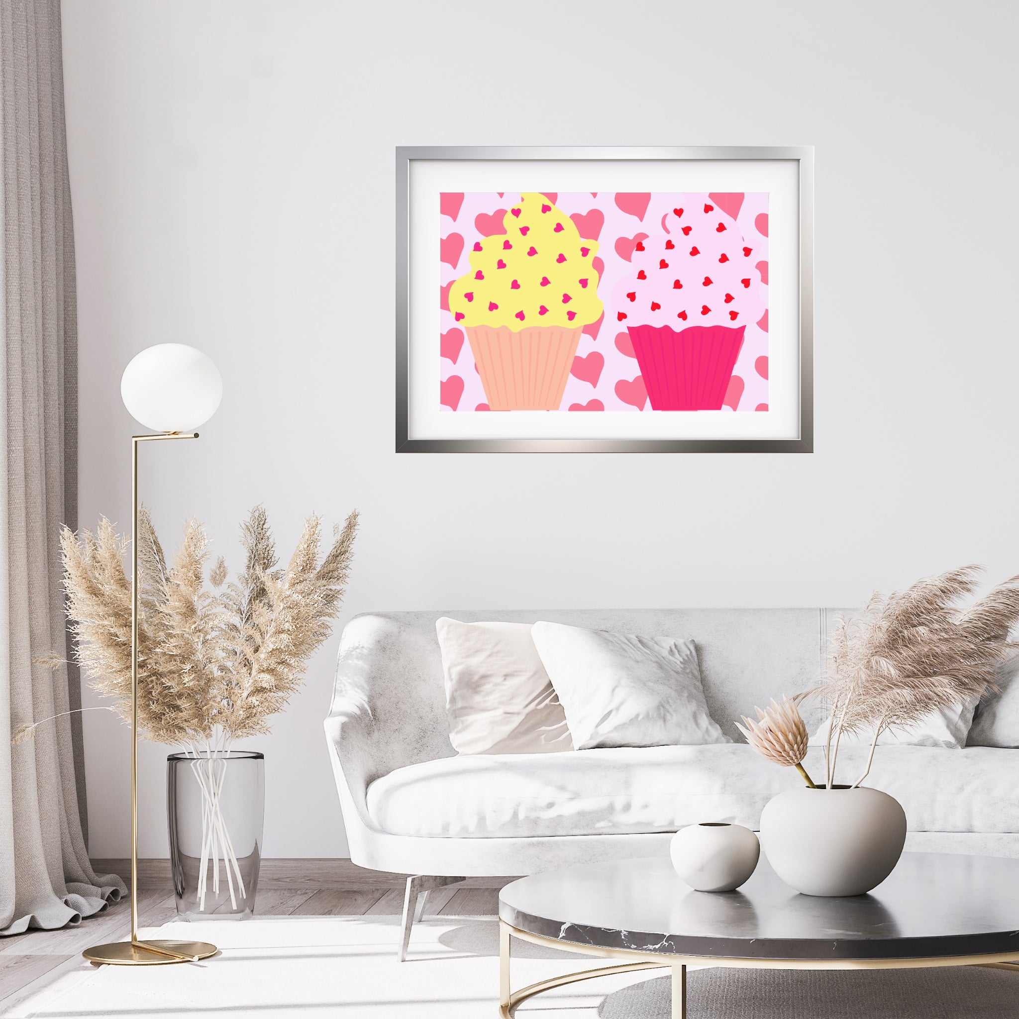 Two cupcakes in love Poster