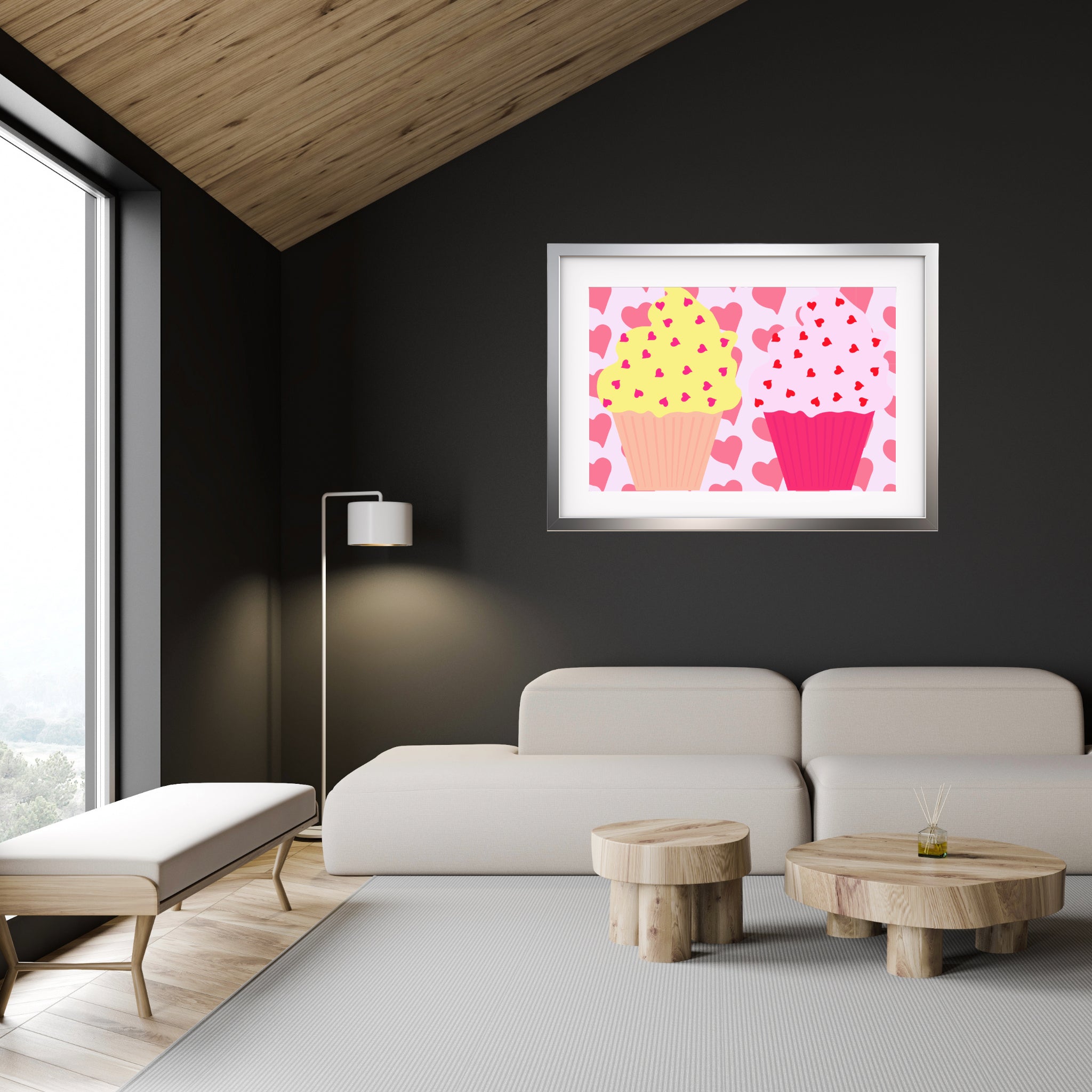 Two cupcakes in love Poster