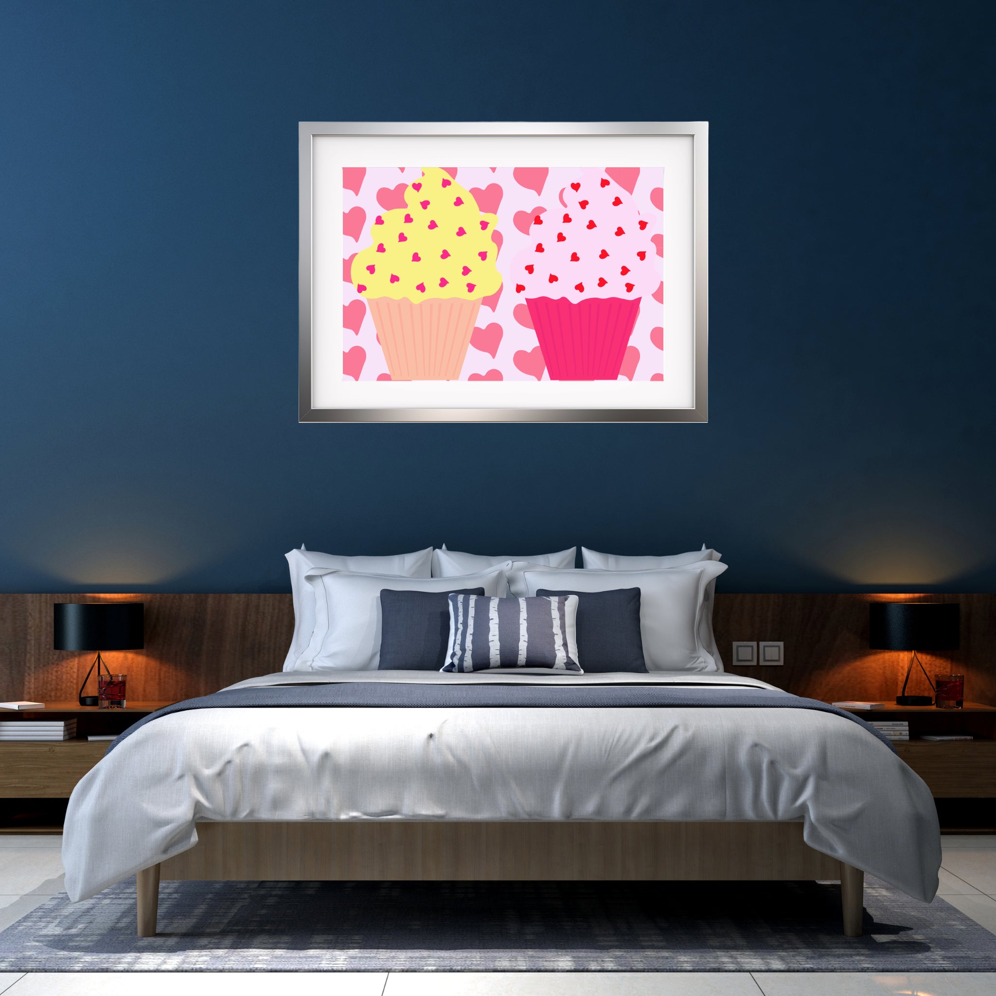 Two cupcakes in love Poster