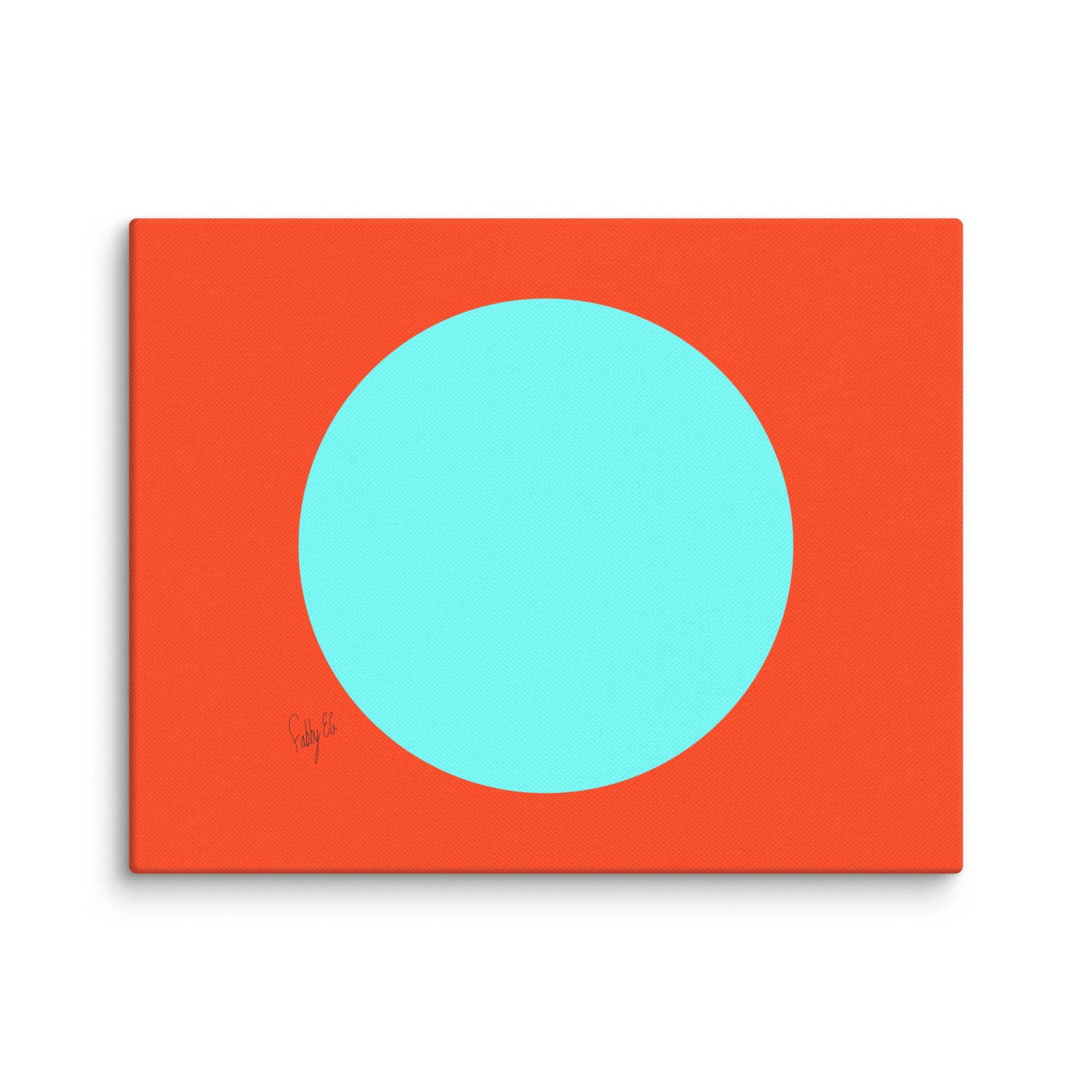 Circling around orange canvas print