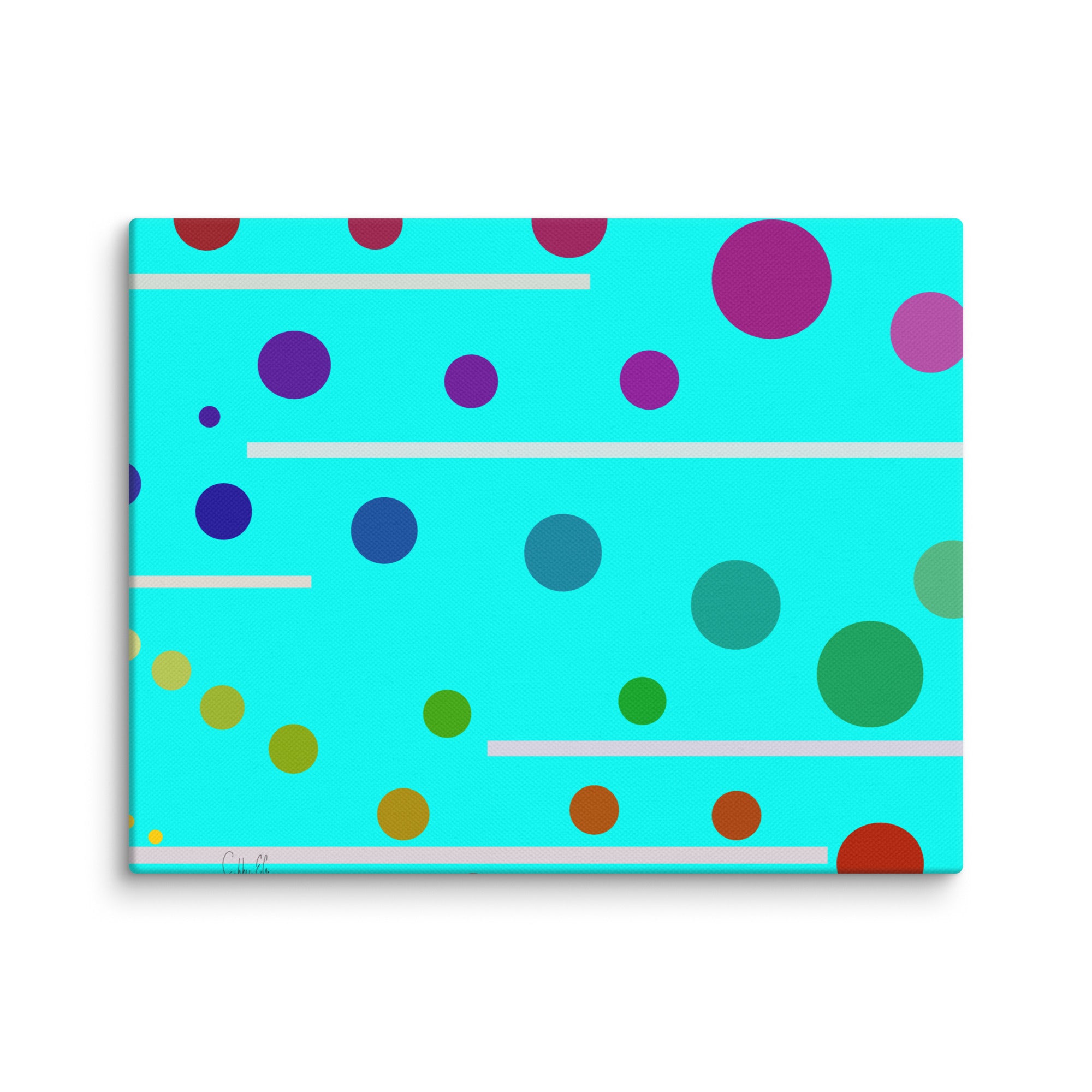 Follow along cyan blue canvas print