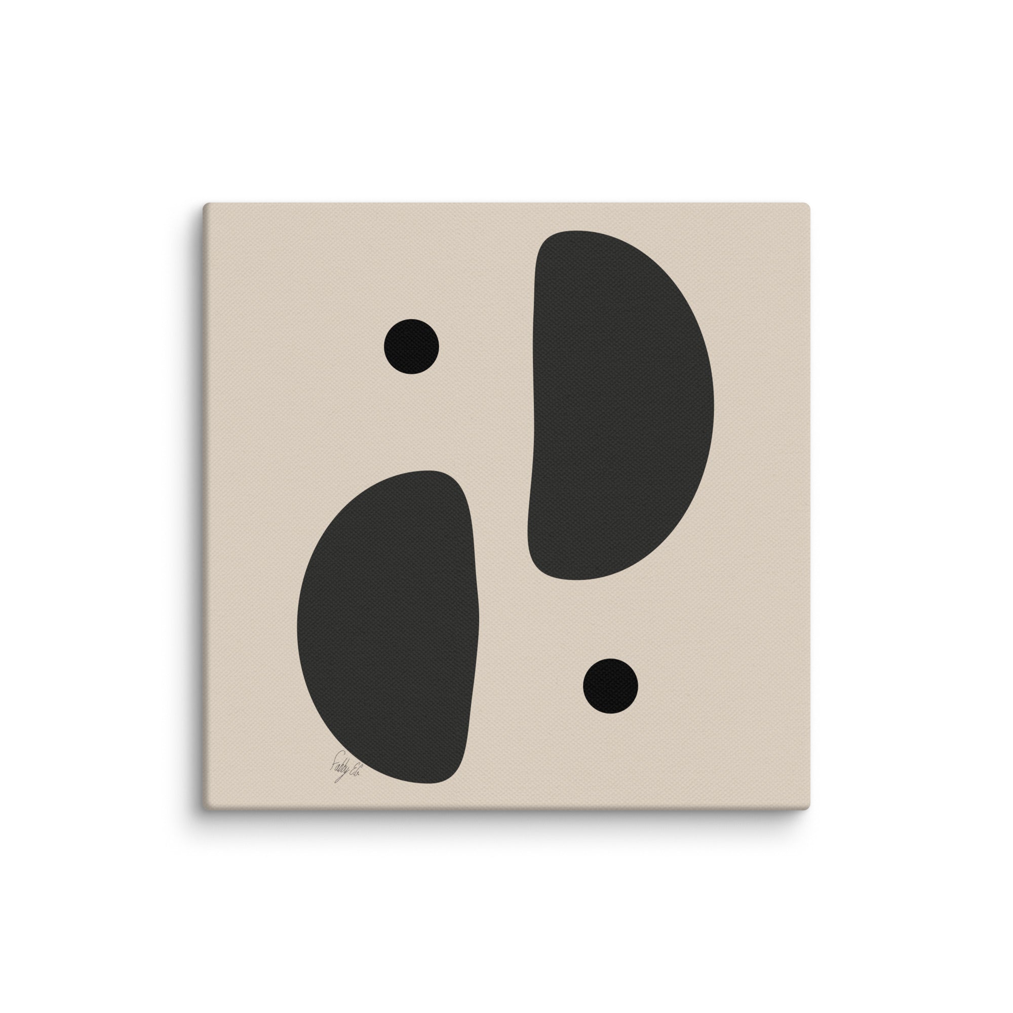 Mirror effect dots pale canvas print