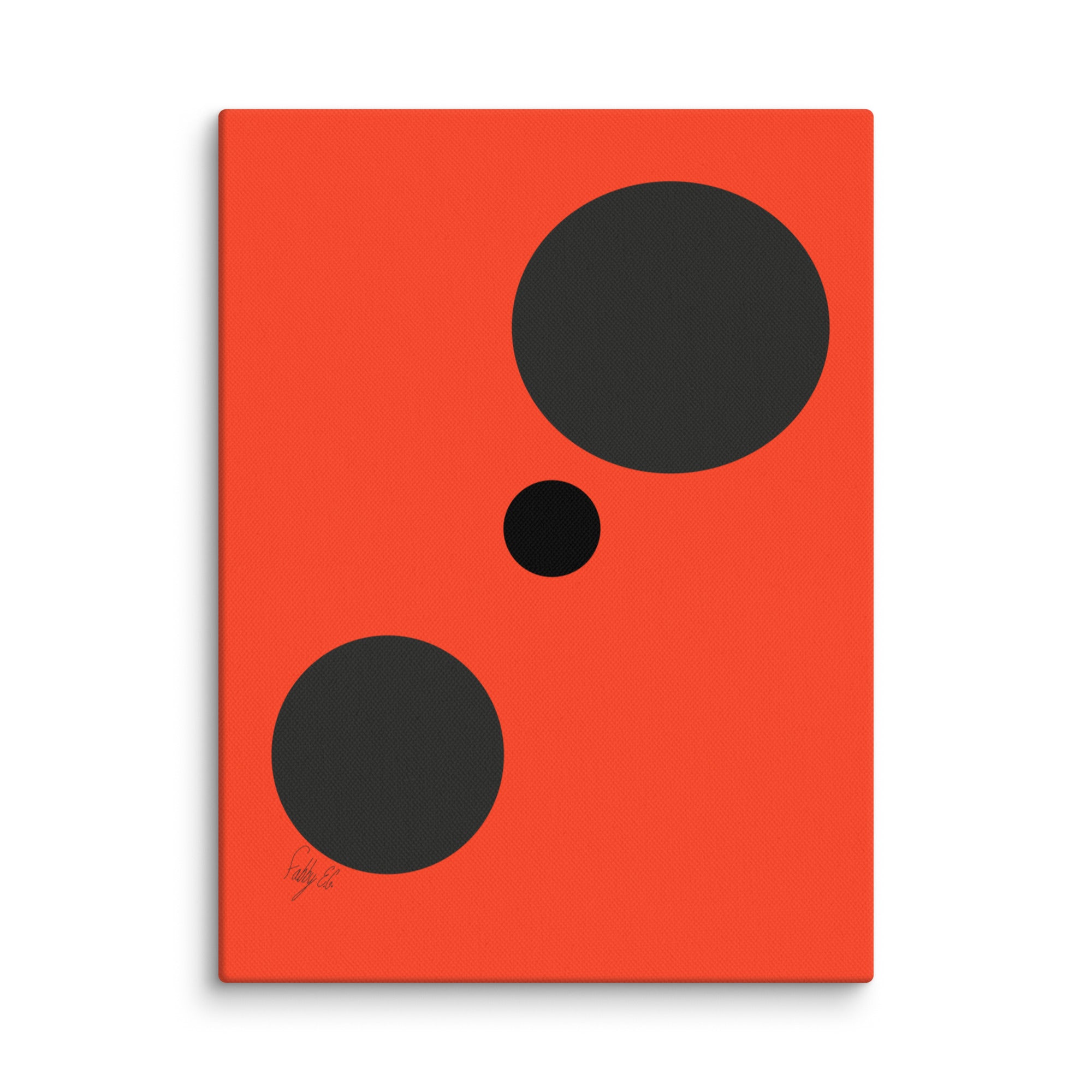 Dots orange canvas print