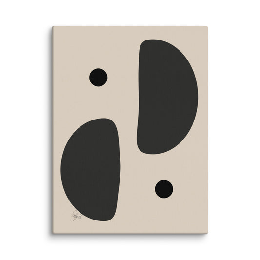 Mirror effect dots pale canvas print