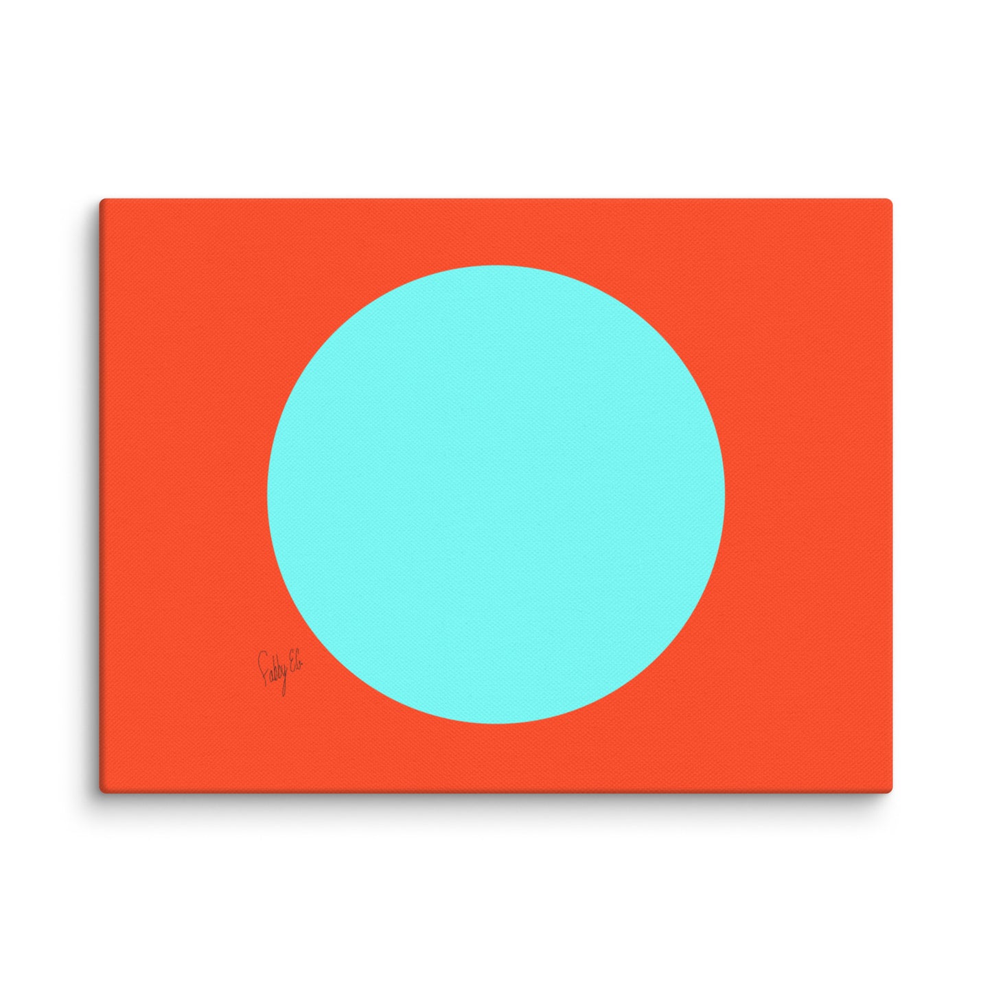 Circling around orange canvas print
