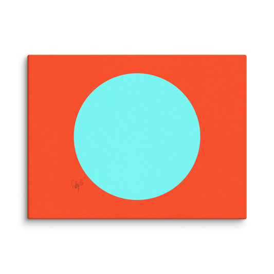 Circling around orange canvas print