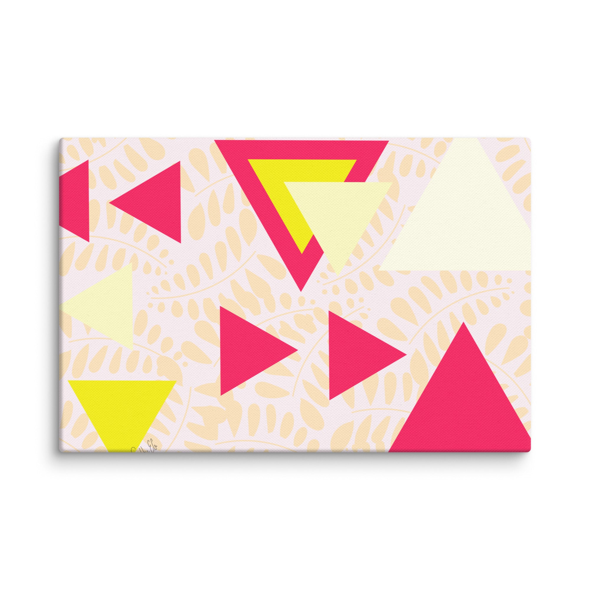 Triangular petals canvas print