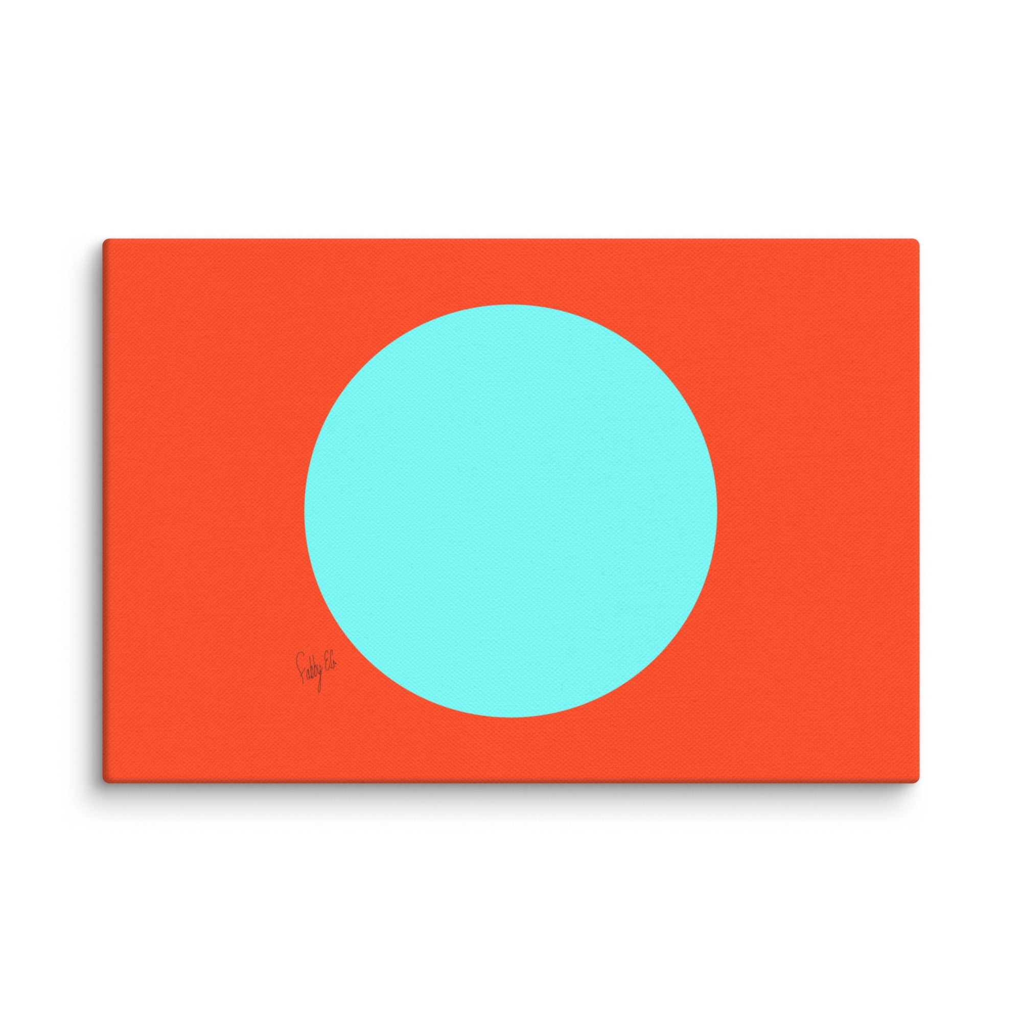 Circling around orange canvas print