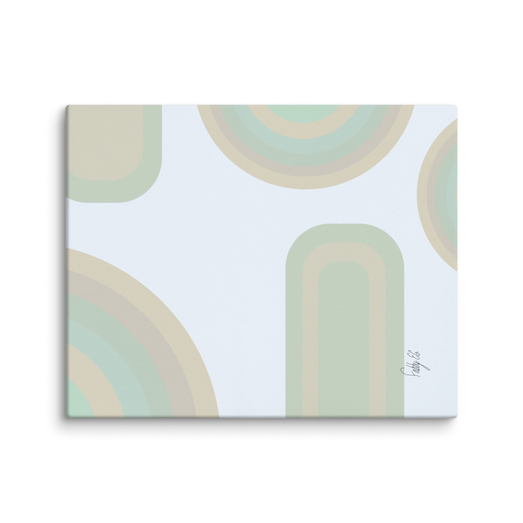 Neutral patterns blue canvas print