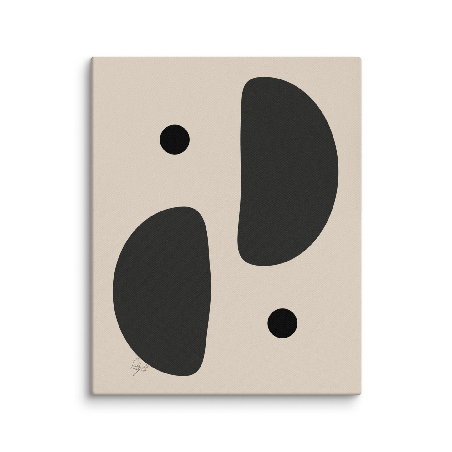 Mirror effect dots pale canvas print