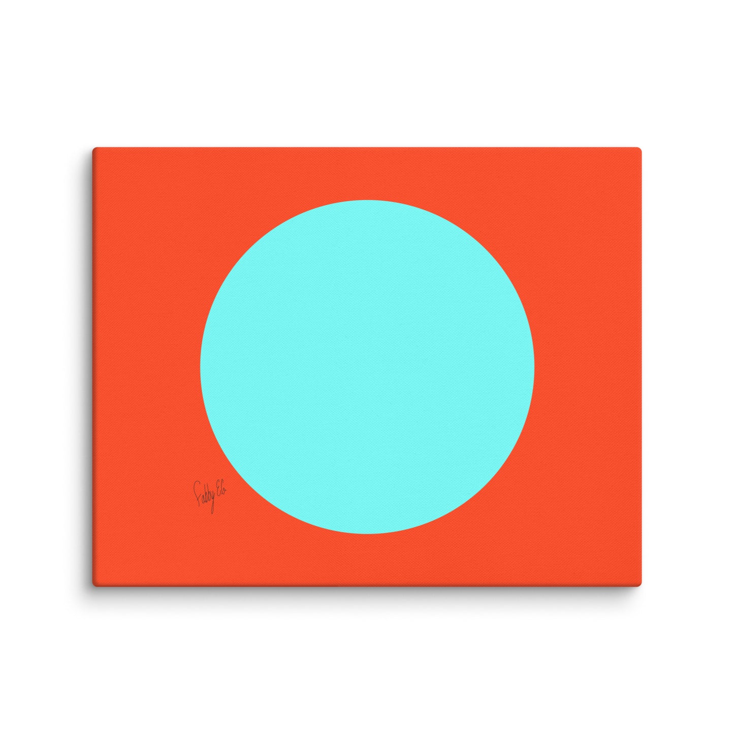 Circling around orange canvas print