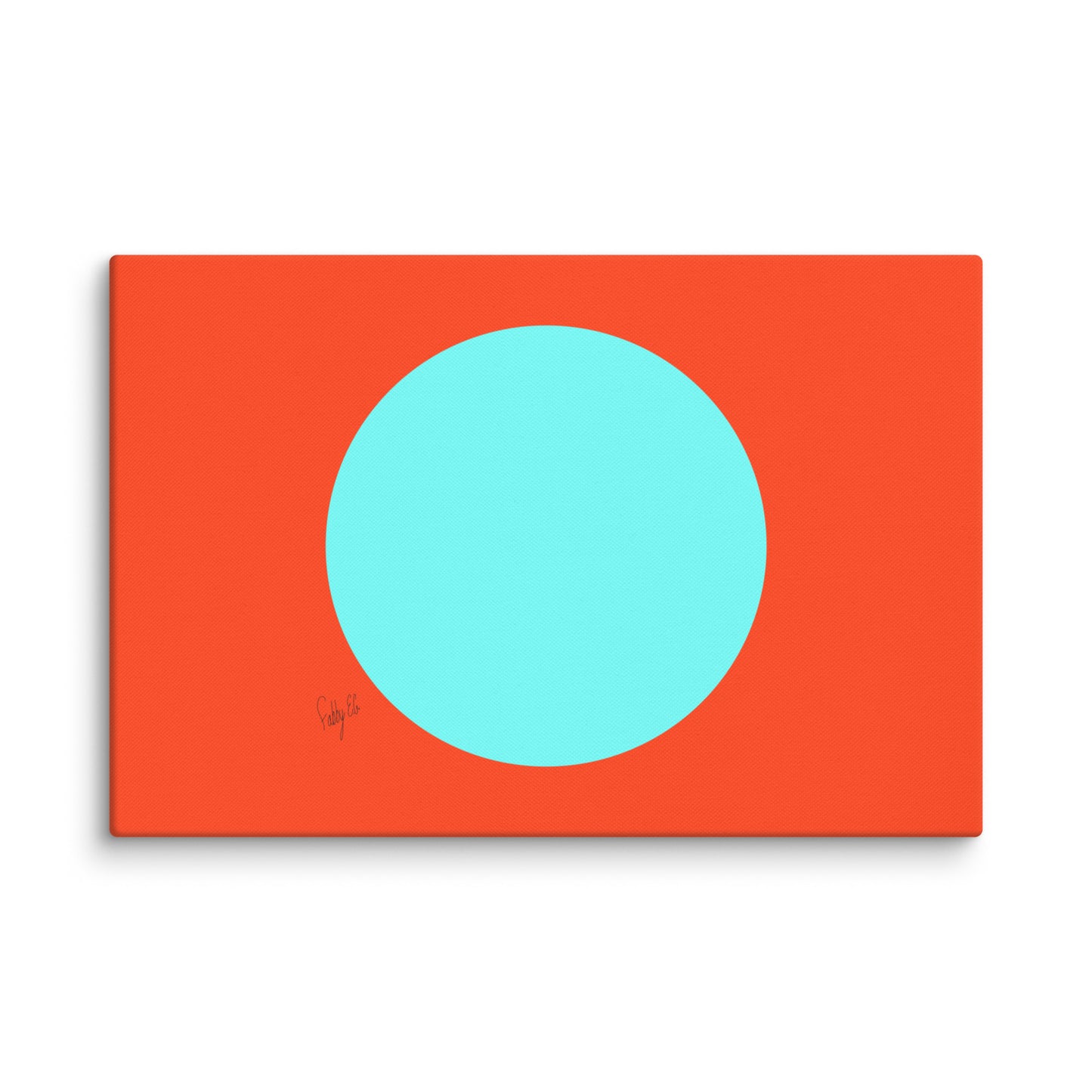 Circling around orange canvas print