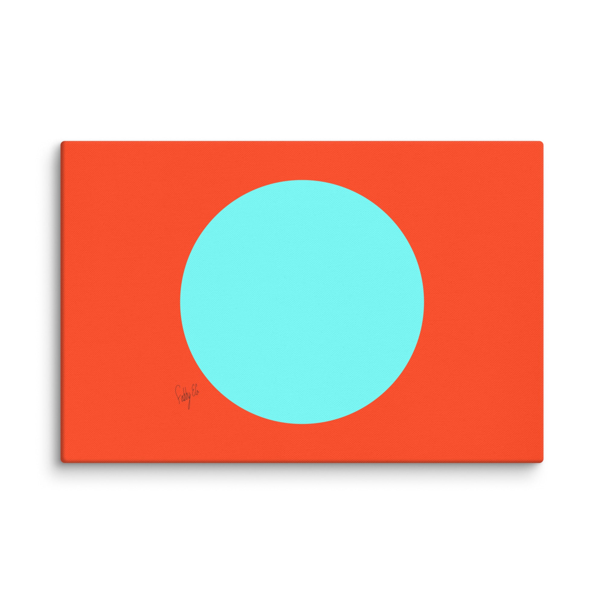 Circling around orange canvas print