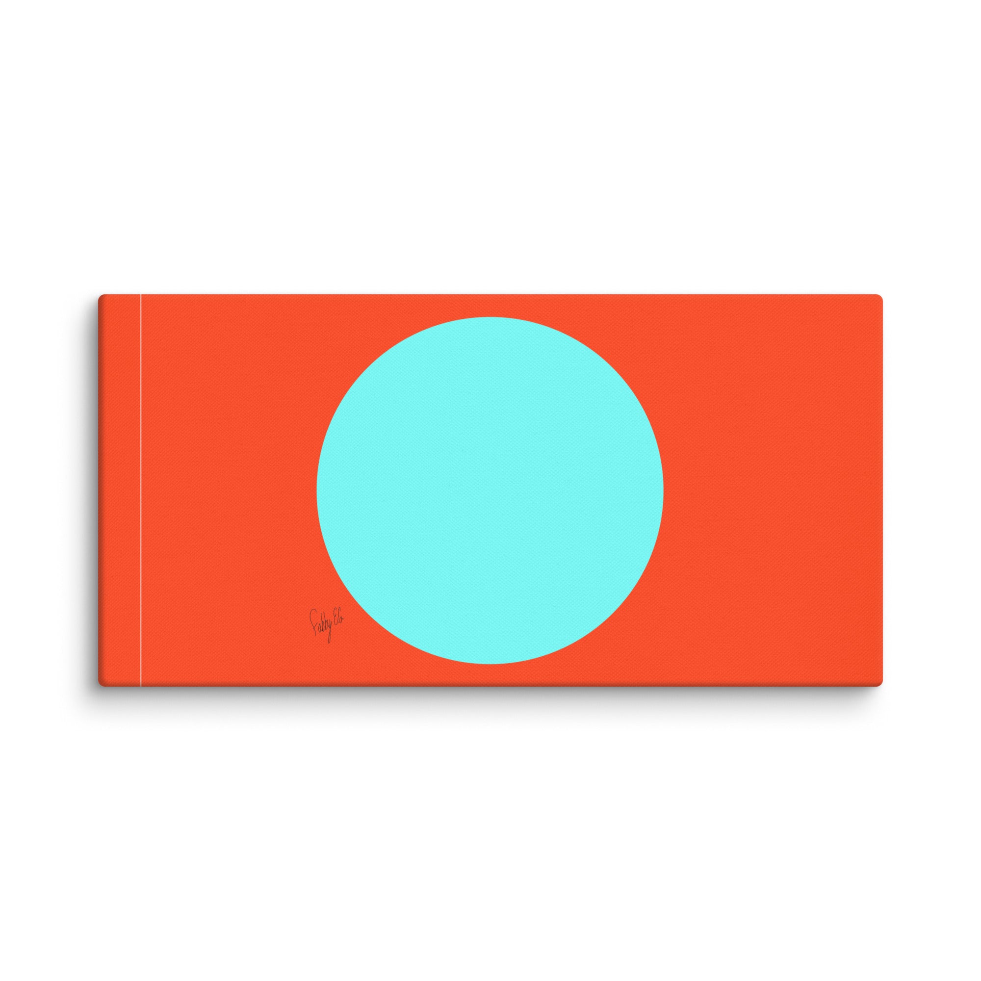 Circling around orange canvas print