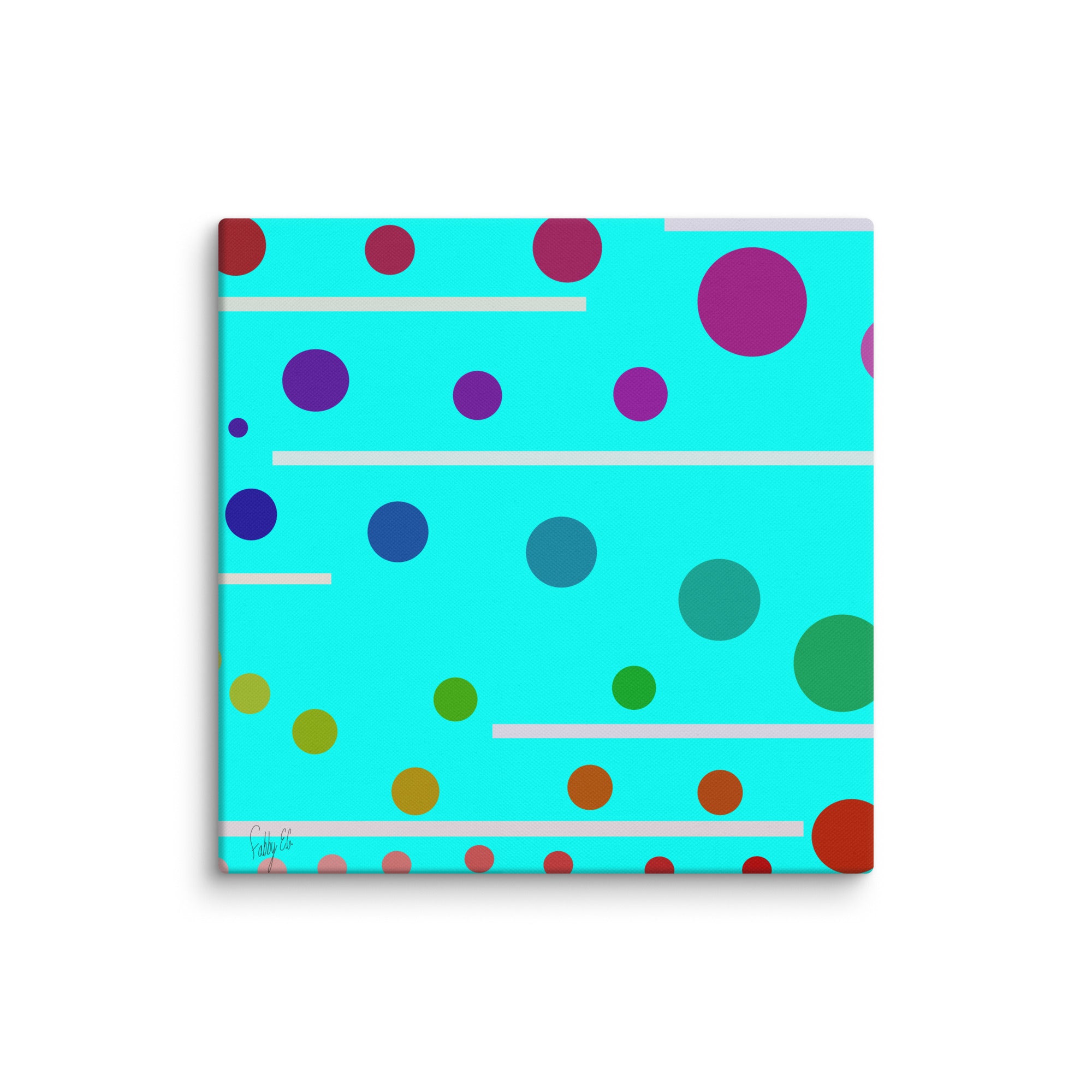 Follow along cyan blue canvas print