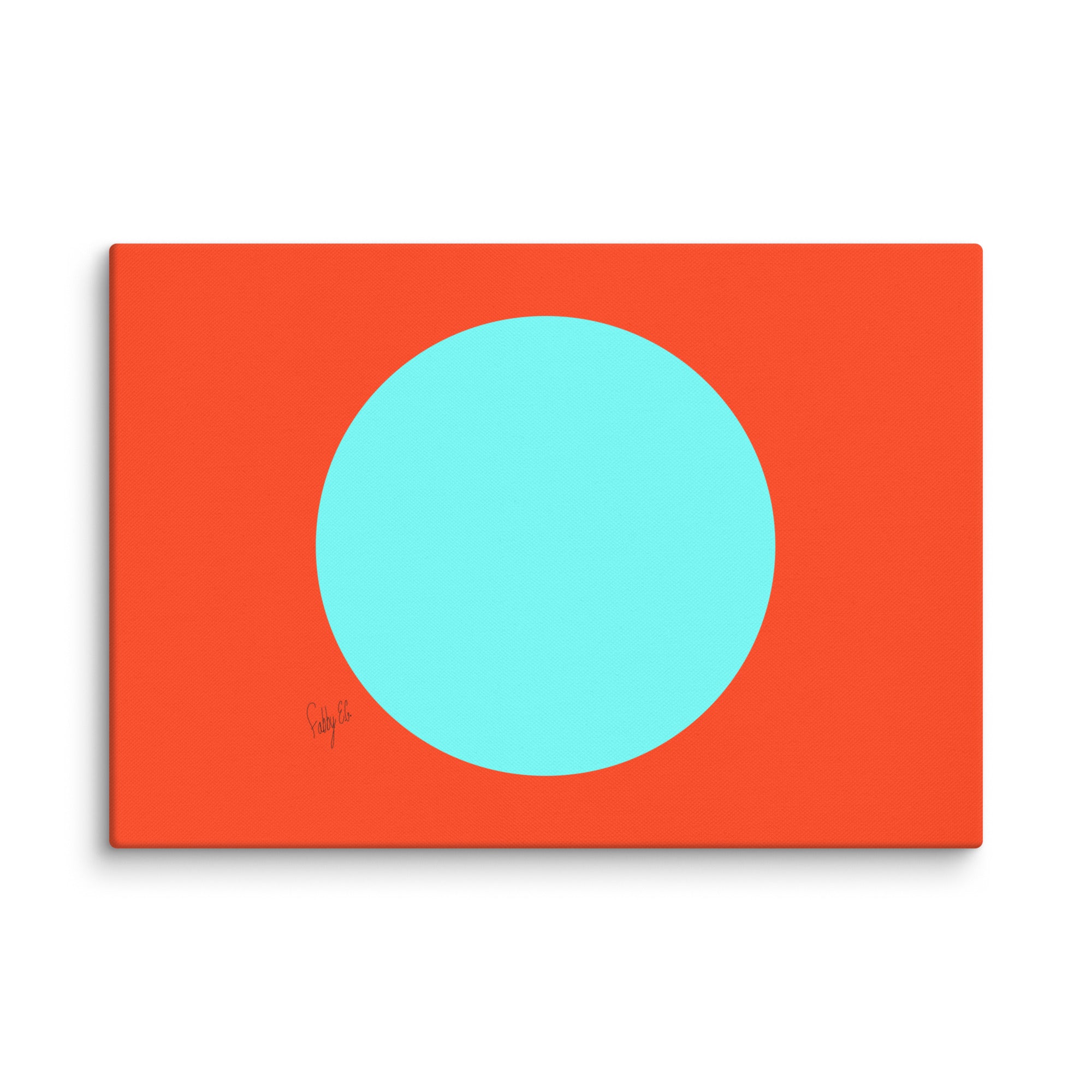 Circling around orange canvas print