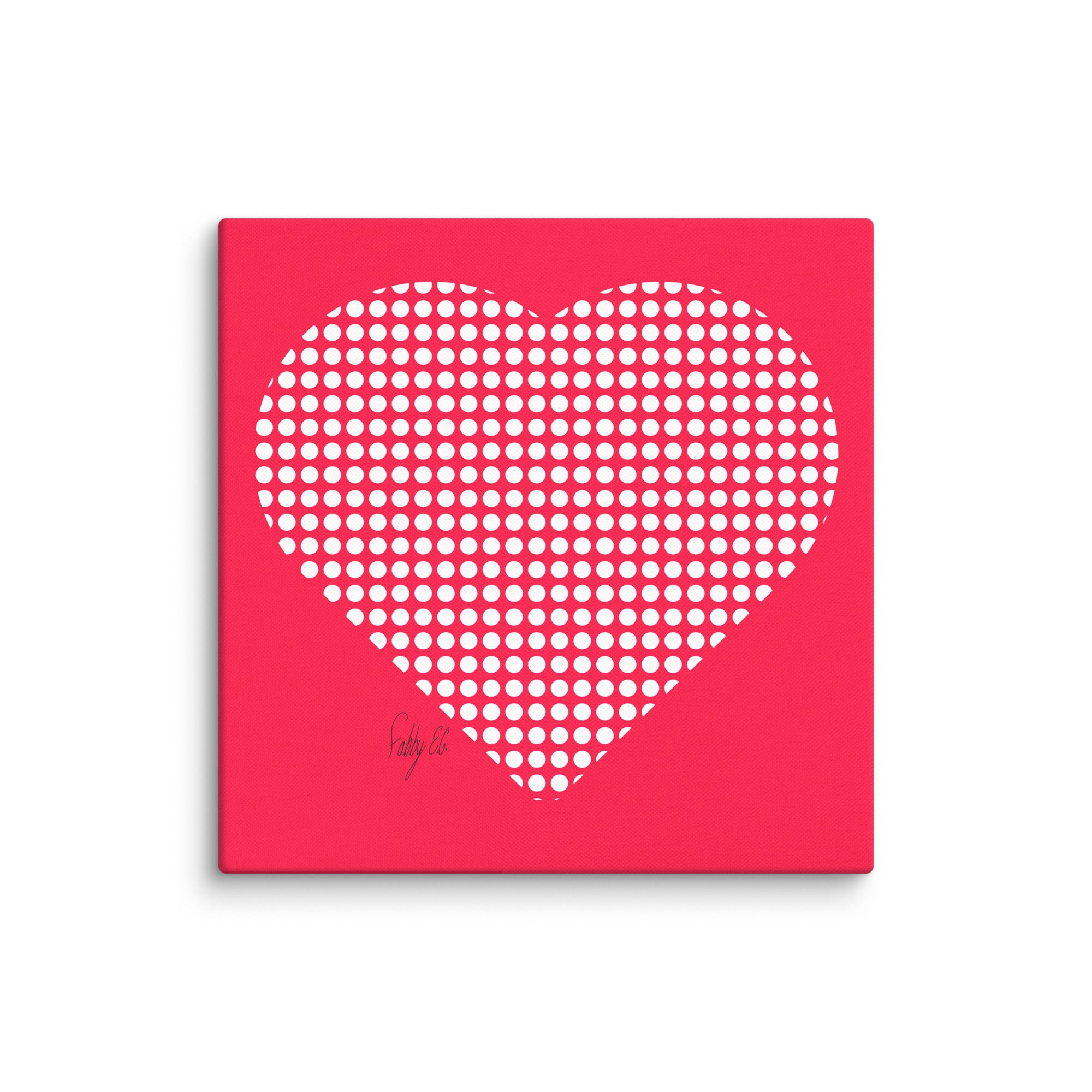 In love (dotted heart) canvas print