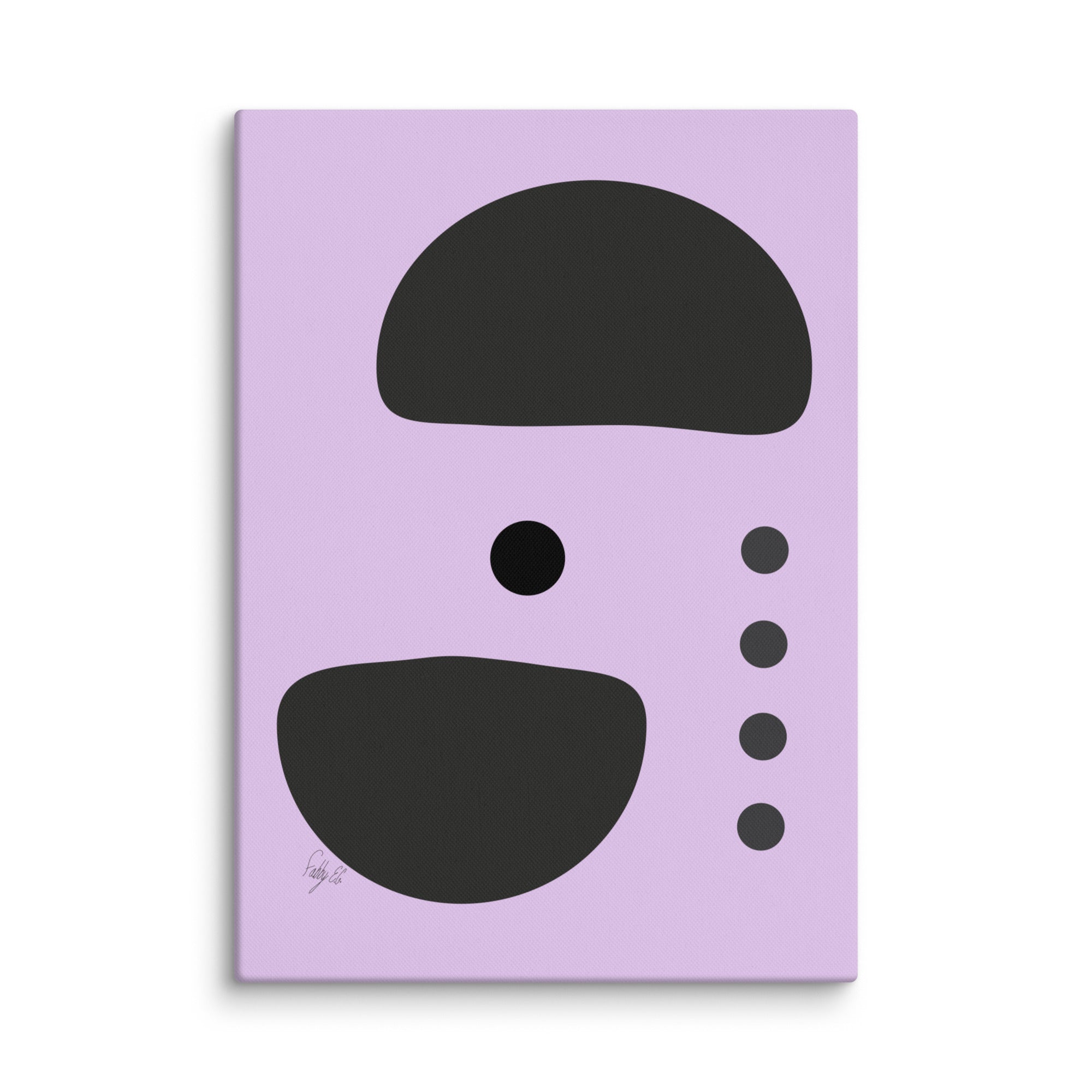 Dots taking sides fog canvas print