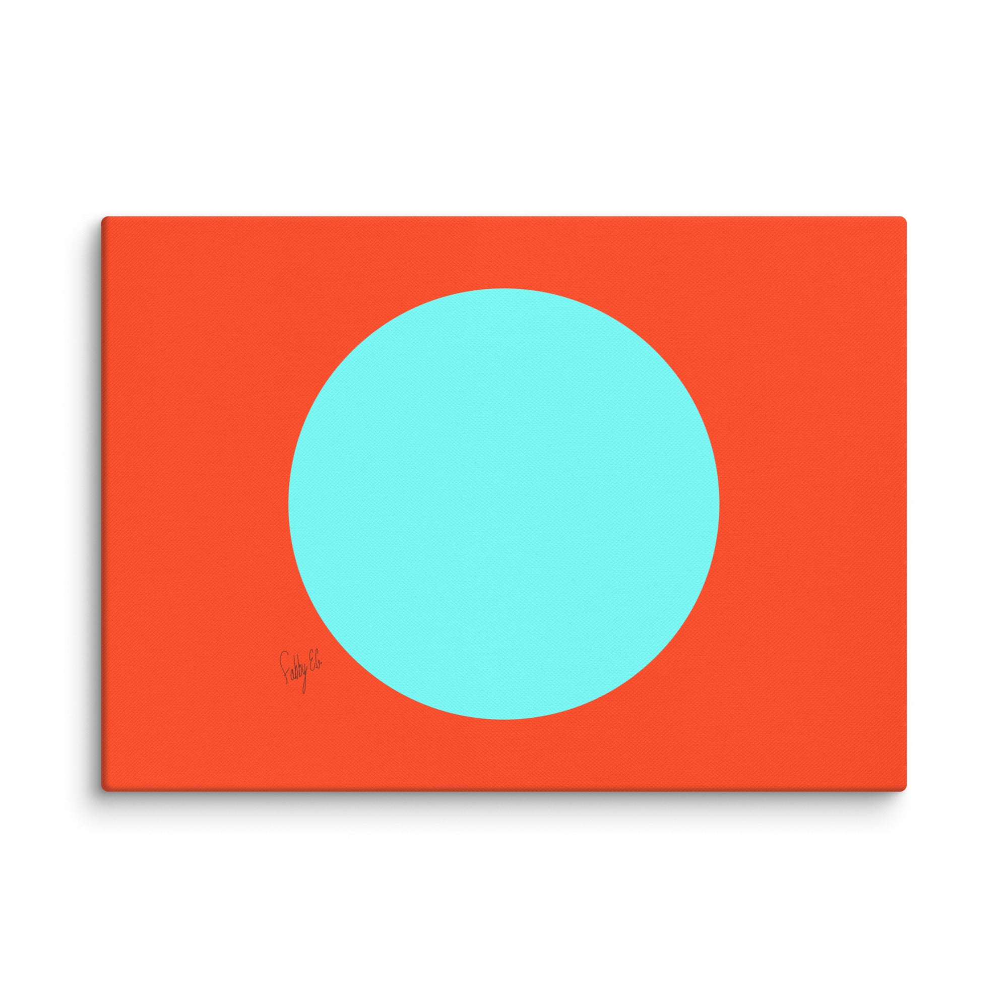 Circling around orange canvas print