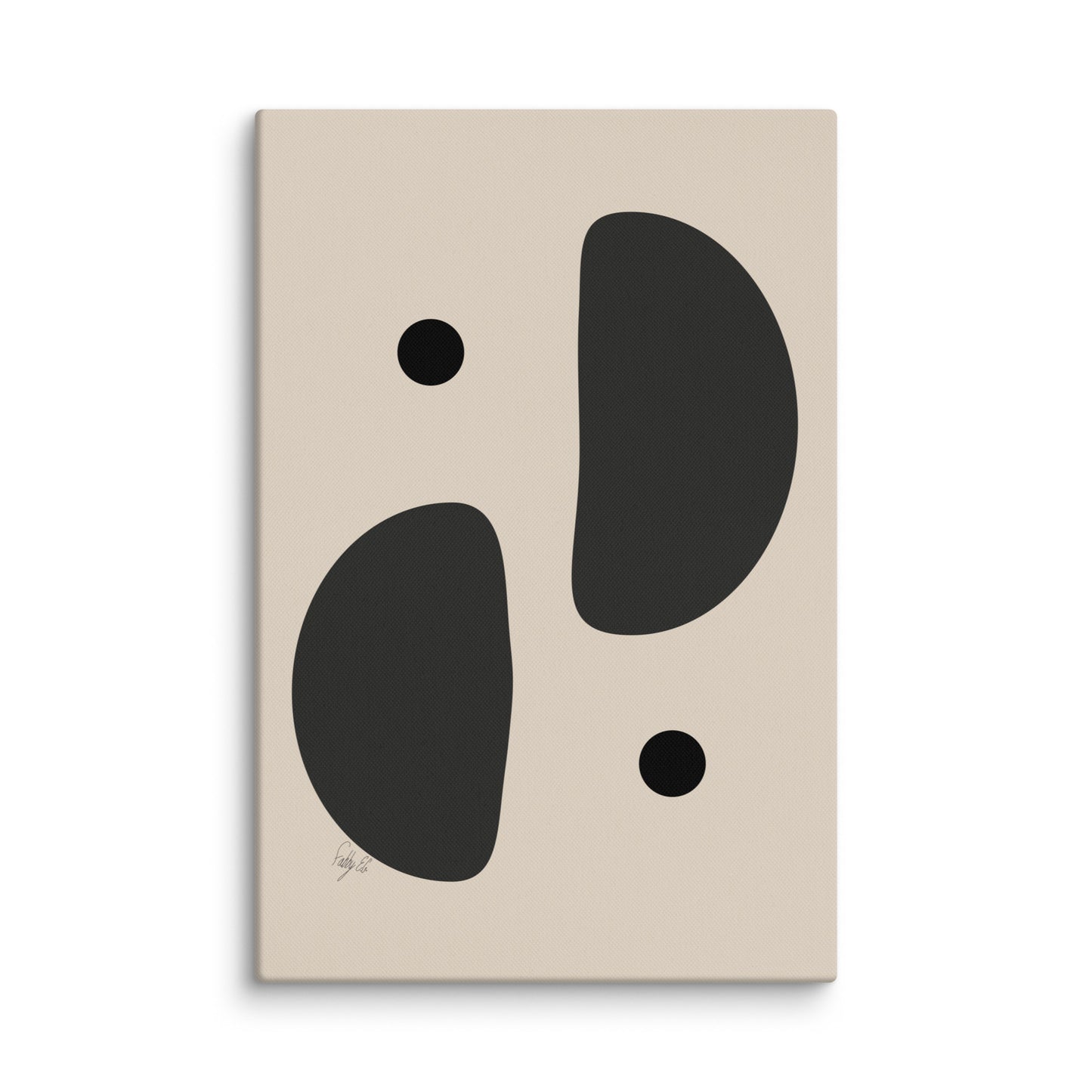 Mirror effect dots pale canvas print